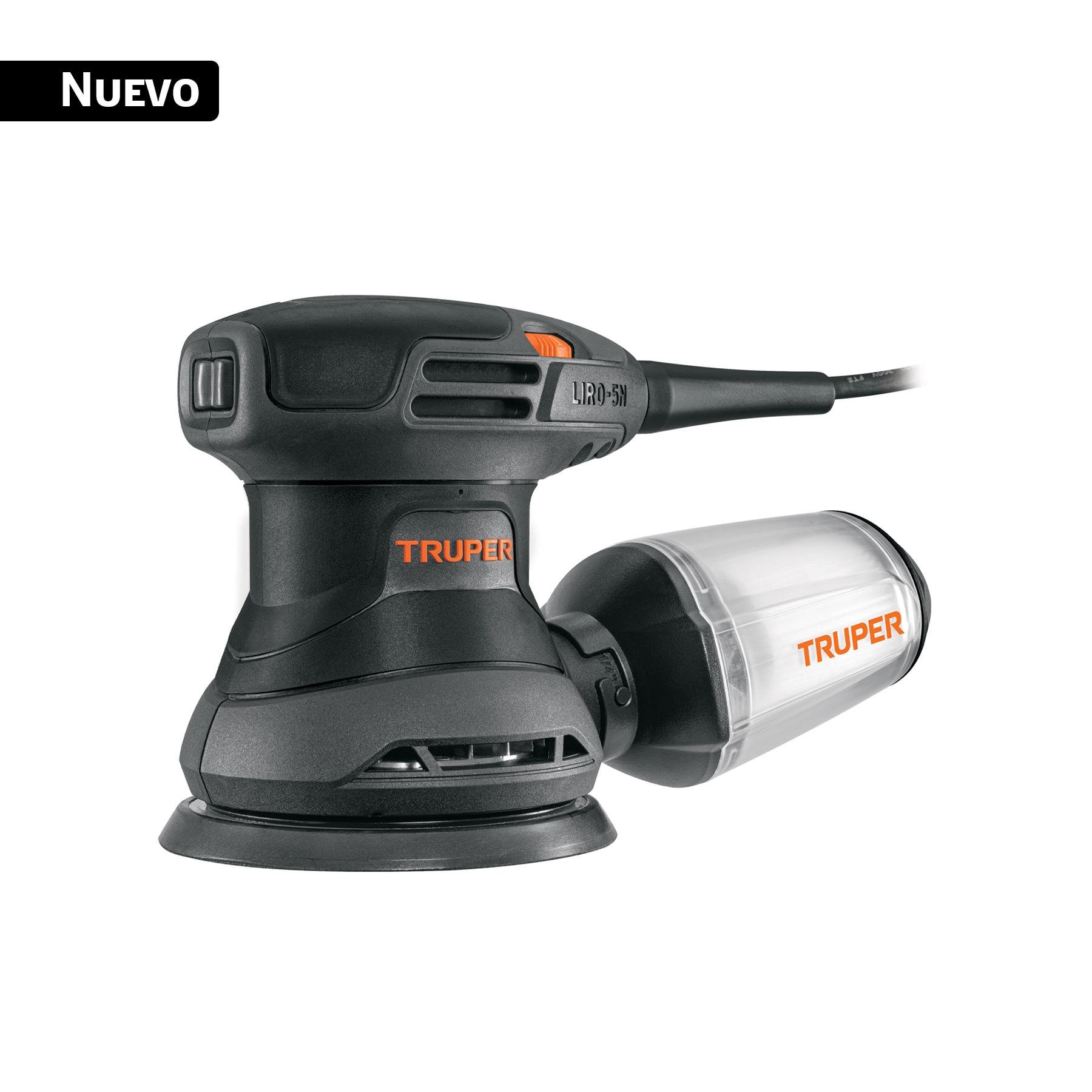 "LIJADORA ROTO ORBITAL 5"", 260W, TRUPER INDUSTRIAL"