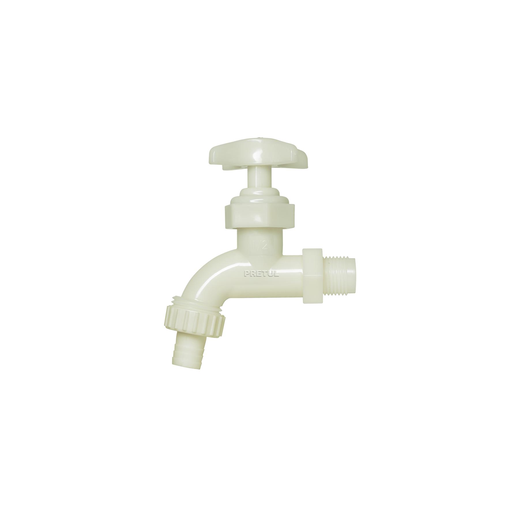 "LLAVE P/MANGUERA, DE PLÁSTICO 65G,1/2"", GRANEL, PRETUL"