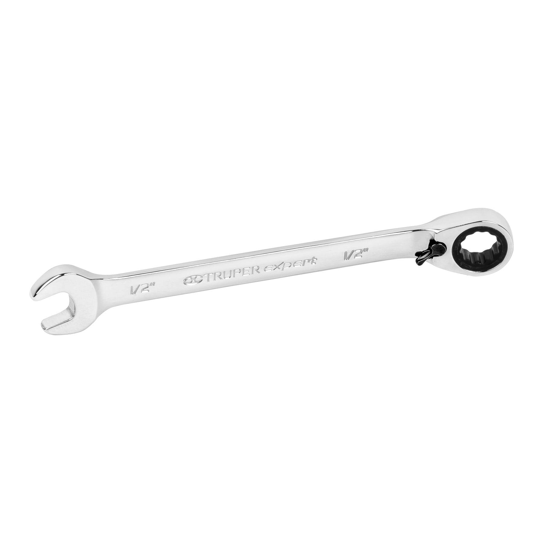 "LLAVE COMBINADA MATRACA REVERSIBLE 1/2""X178 MM LARGO, EXPERT"