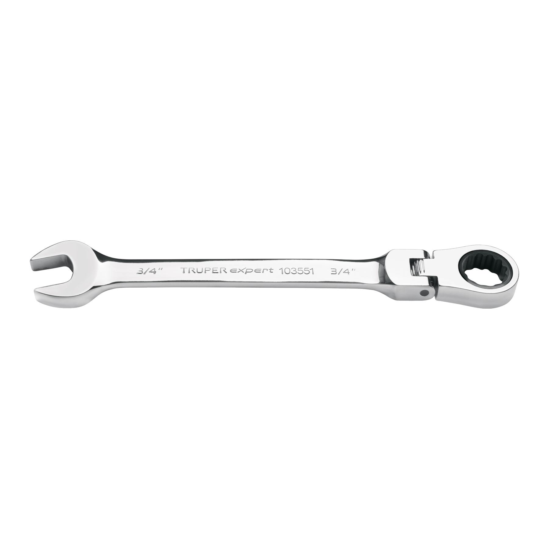 "LLAVE COMBINADA CON MATRACA 3/4"" FLEXIBLE, EXPERT"