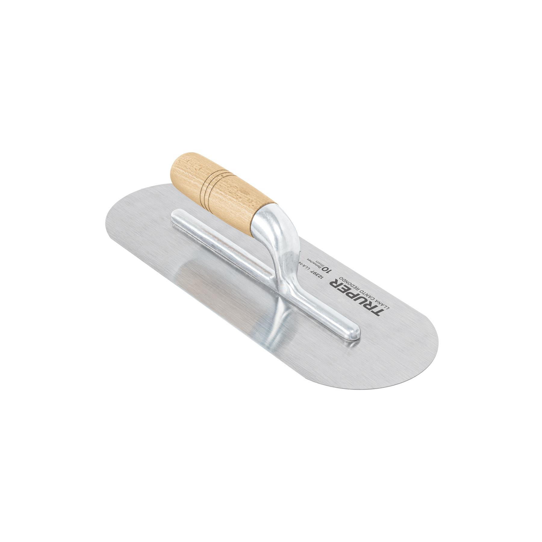 "LLANA CANTO REDONDO 14"" X 5"" CON MANGO DE MADERA, TRUPER"