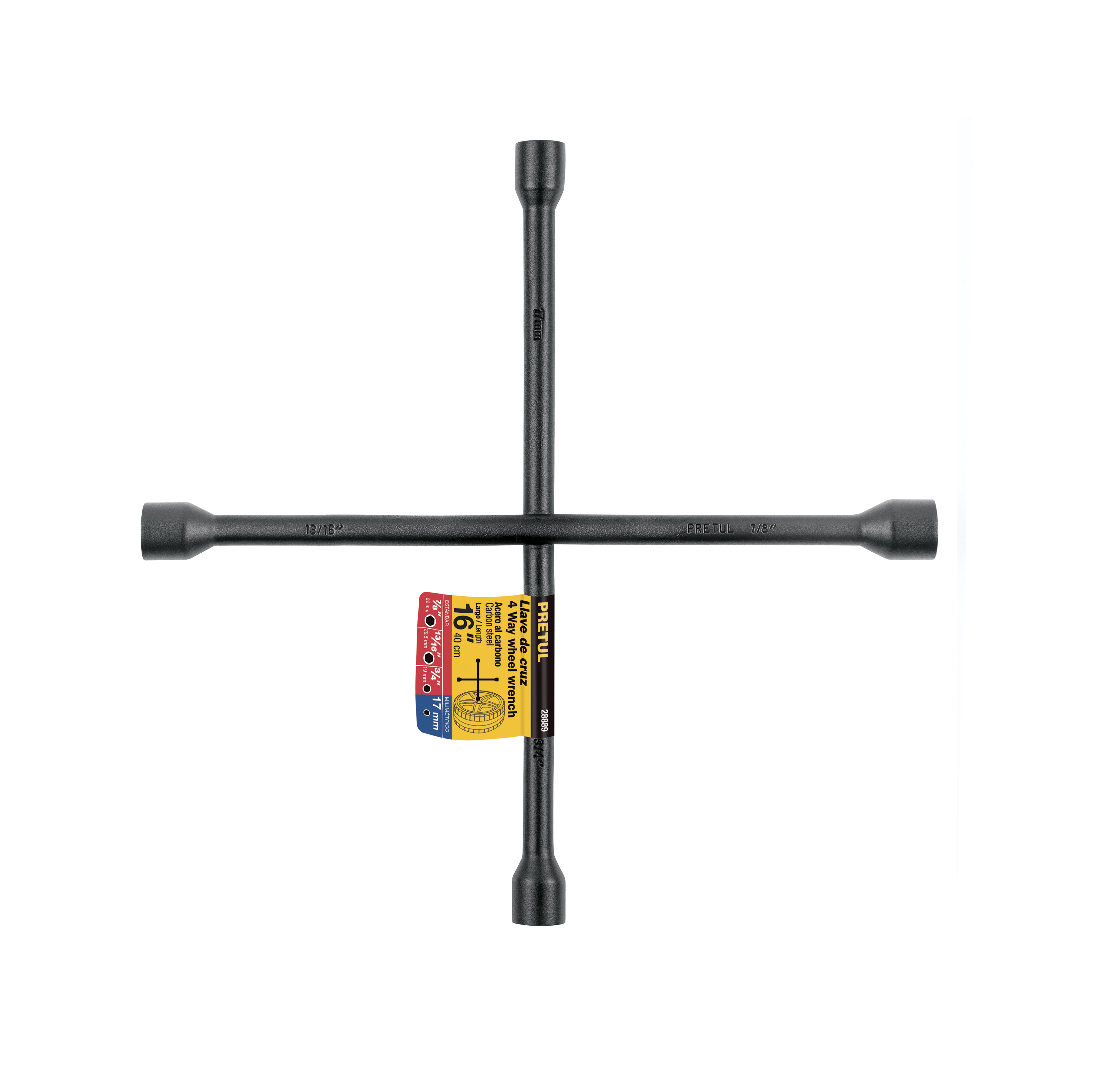 LLAVE DE CRUZ 16' GALVANIZADA, PRETUL