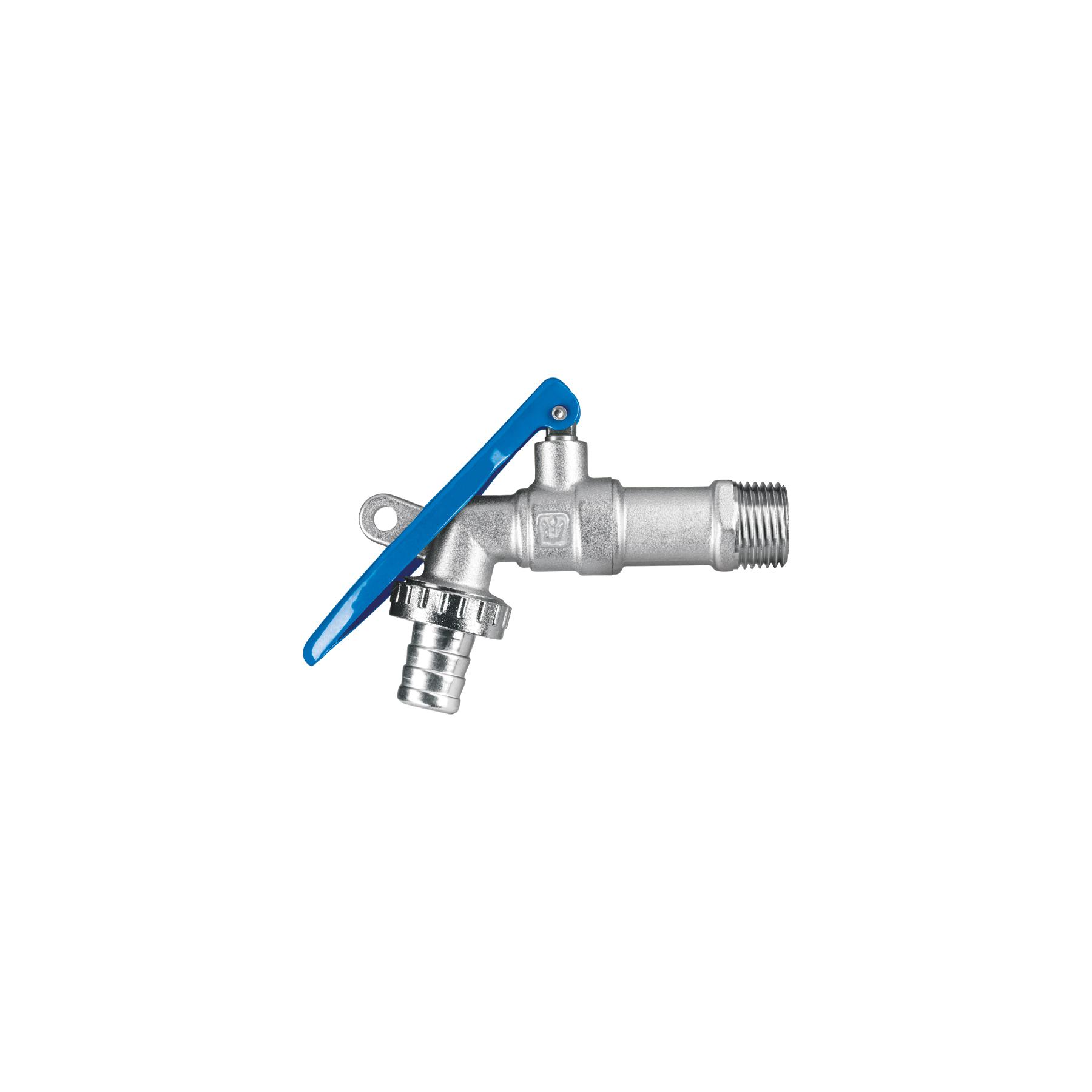 LLAVE DE ESFERA, LATÓN NIQUELADO CON ADAPTADOR