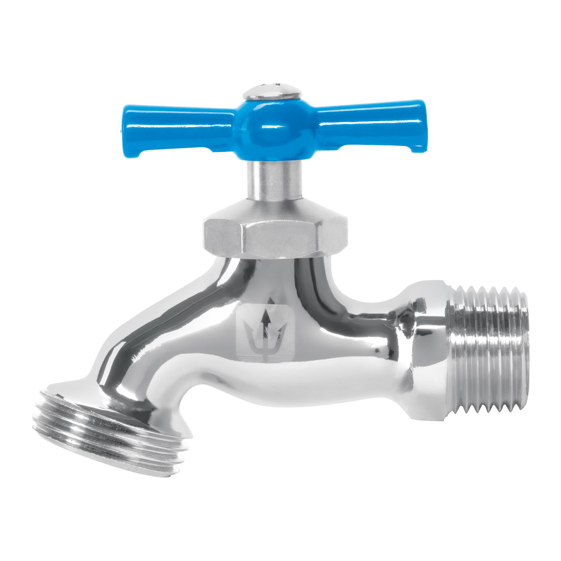 LLAVE PARA MANGUERA, DE LATÓN CROMADO, 130 G, 1/2', FOSET