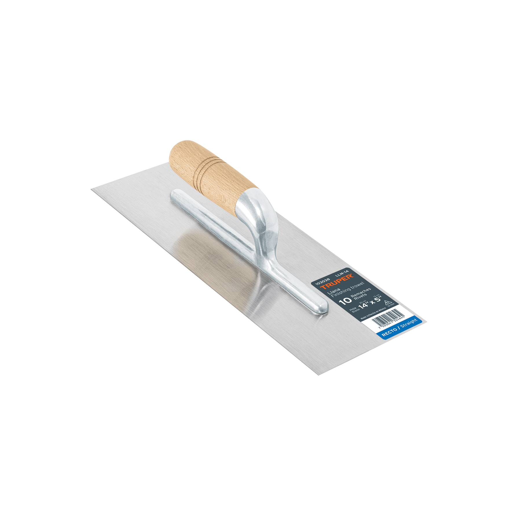 "LLANA 14"" CANTO RECTO, 10R, MGO MADERA"