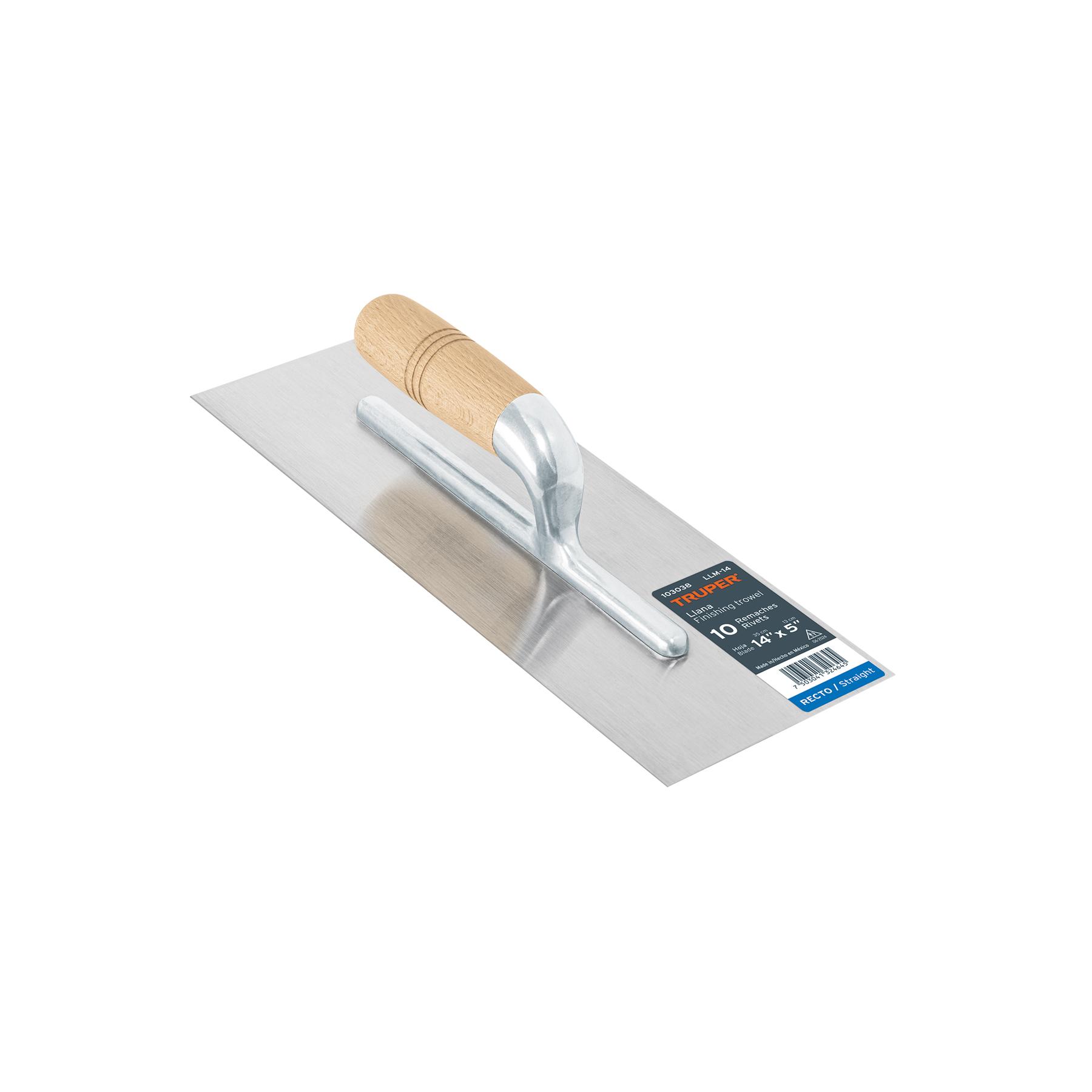 "LLANA 14"" CANTO RECTO, 10 REMACHES, MGO MADERA, TRUPER"