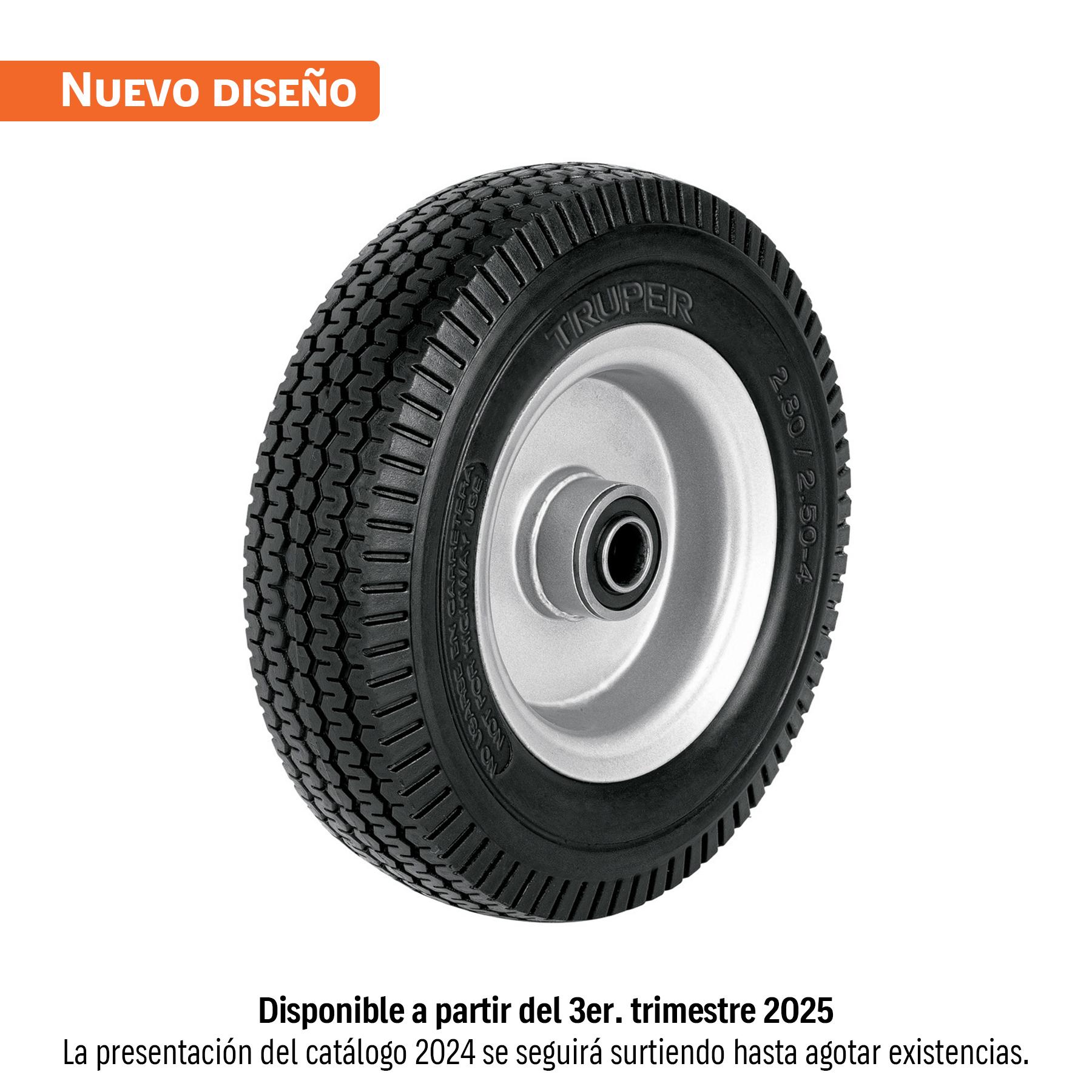 "RUEDA IMPONCHABLE 8"" PARA EJE LATERAL, TRUPER"