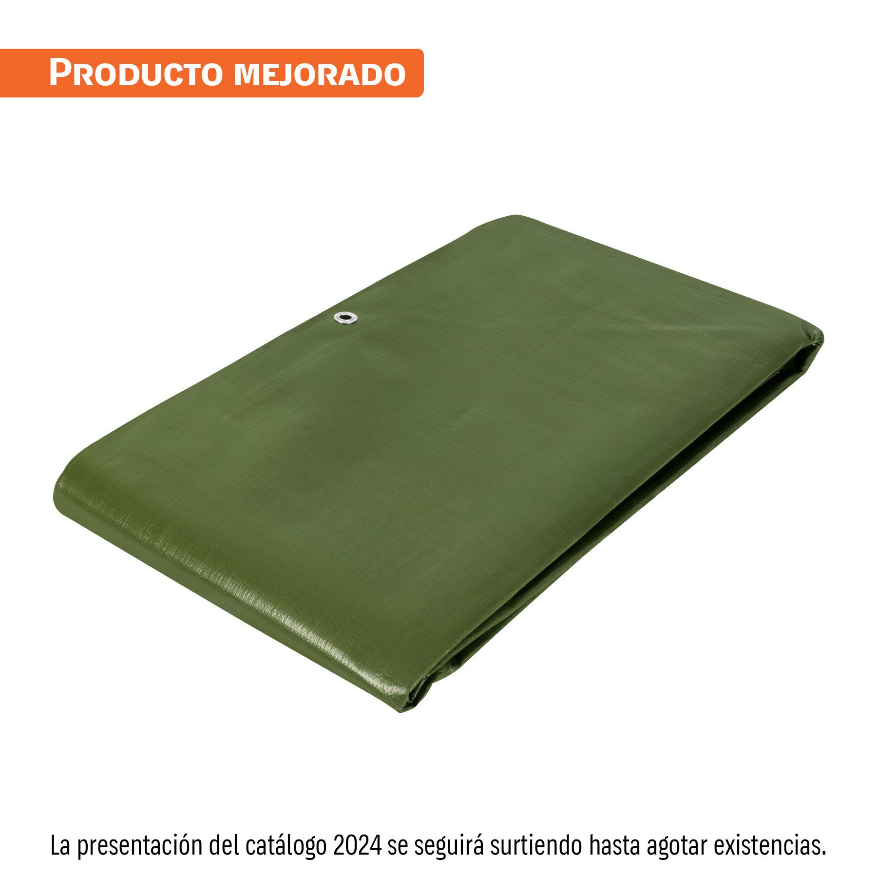 LONA USO RUDO 4 X 5 M, VERDE OLIVO, 240 G/M2, TRUPER EXPERT