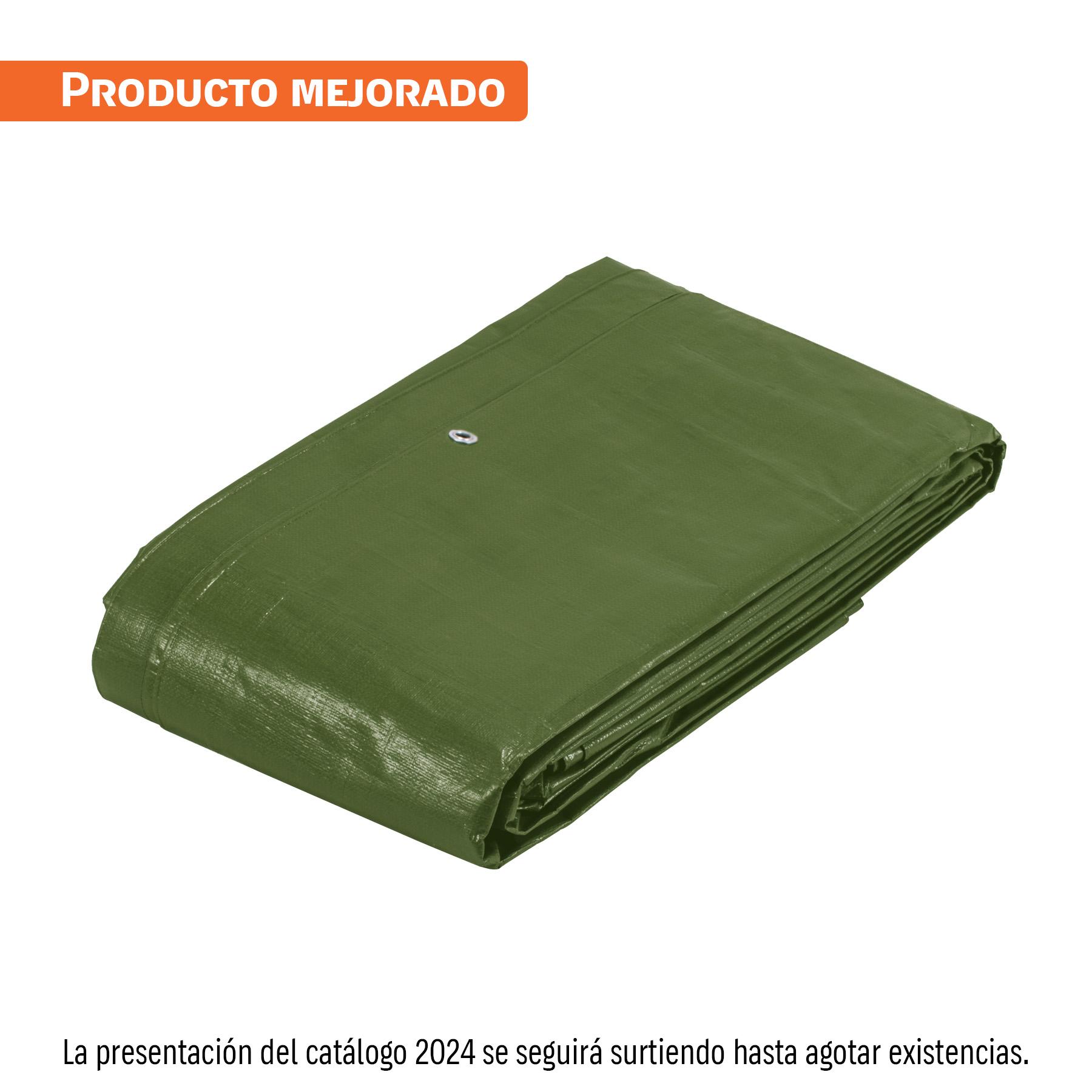 LONA USO RUDO 5 X 6 M, VERDE OLIVO, 240 G/M2, TRUPER EXPERT