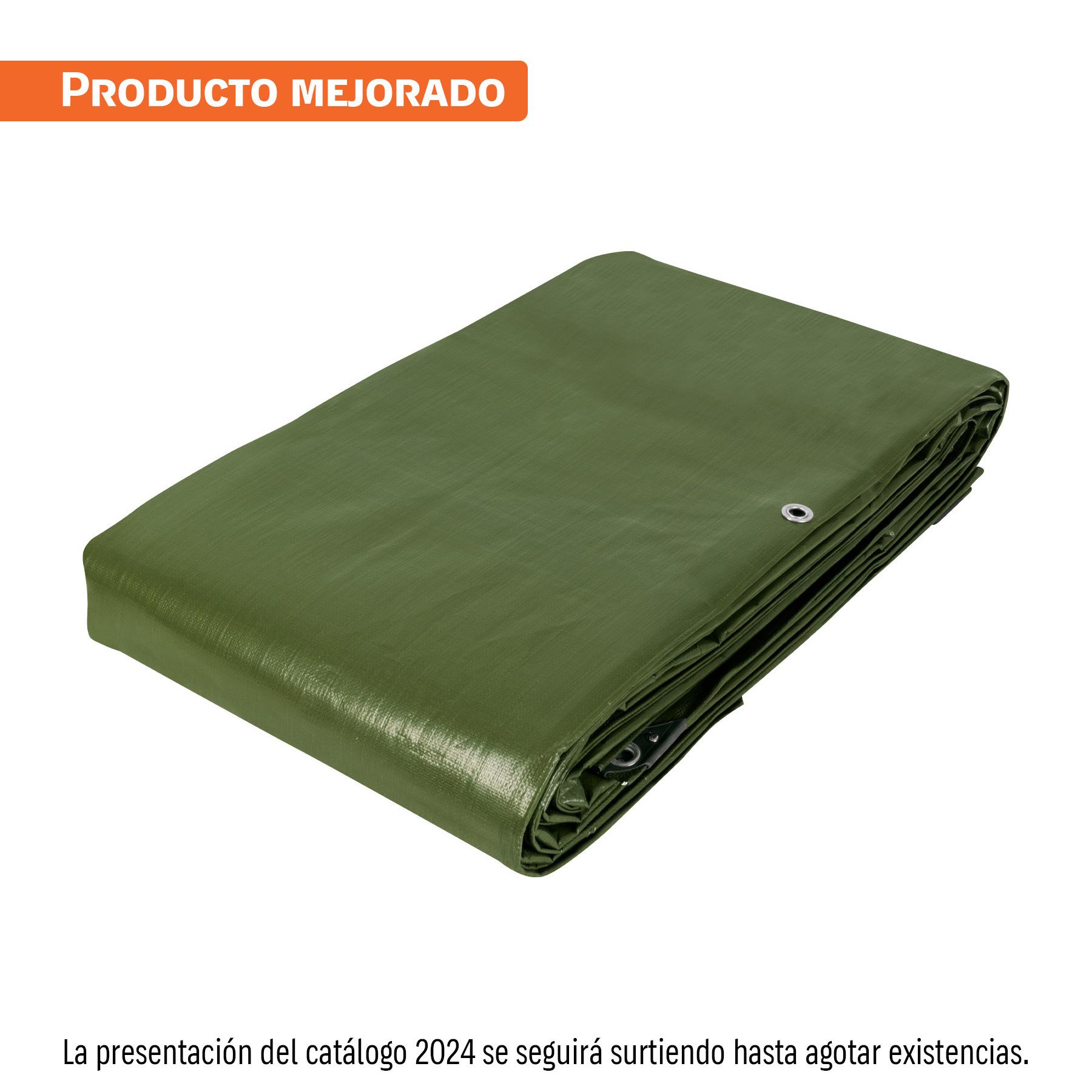 LONA USO RUDO 6 X 9 M, VERDE OLIVO, 240 G/M2, TRUPER EXPERT
