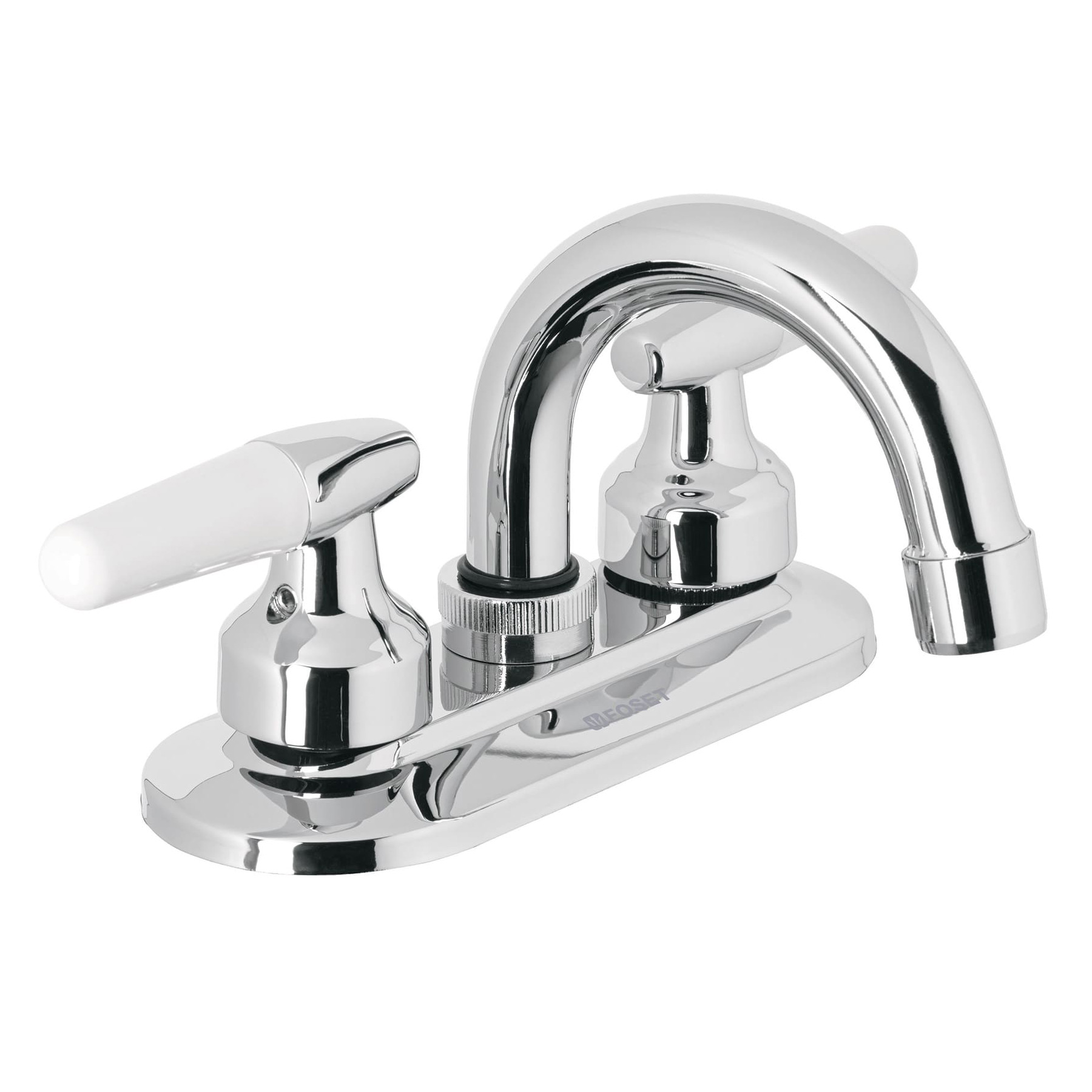MEZCLADORA 4' PARA LAVABO, CUELLO CURVO, MANERALES CONO