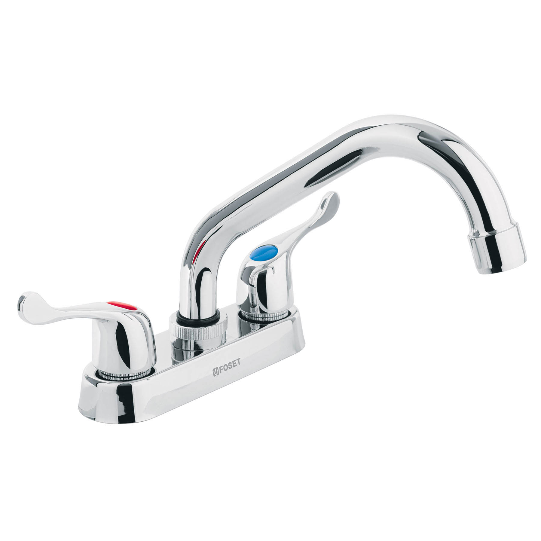 MEZCLADORA 4' PARA LAVABO, TUBULAR, MANERALES PALANCA