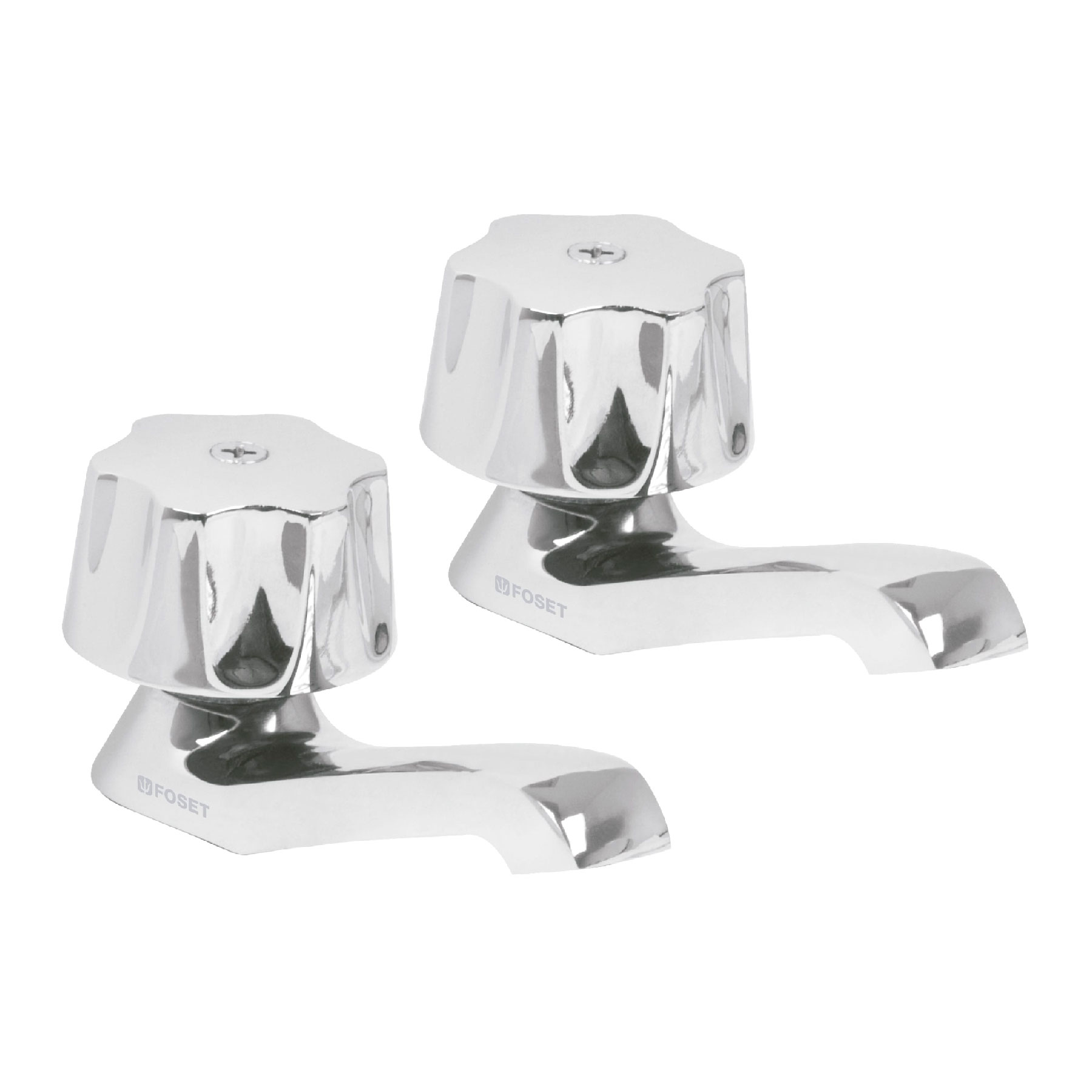JUEGO 2 LLAVES INDIVIDUALES PARA LAVABO, MANERALES METÁLICOS