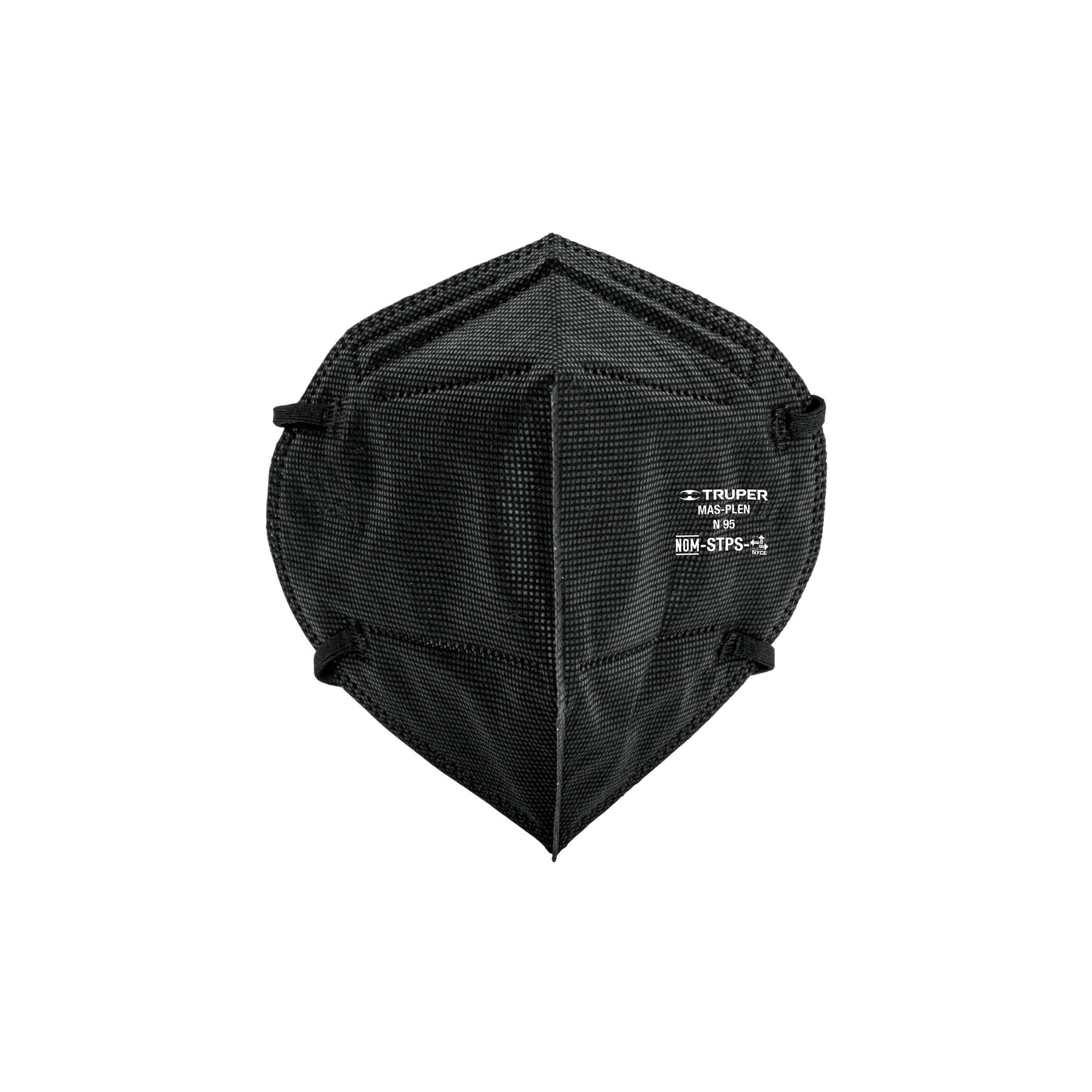 RESPIRADOR PLEGABLE N95 NEGRO PARA POLVOS Y PARTÍCULAS