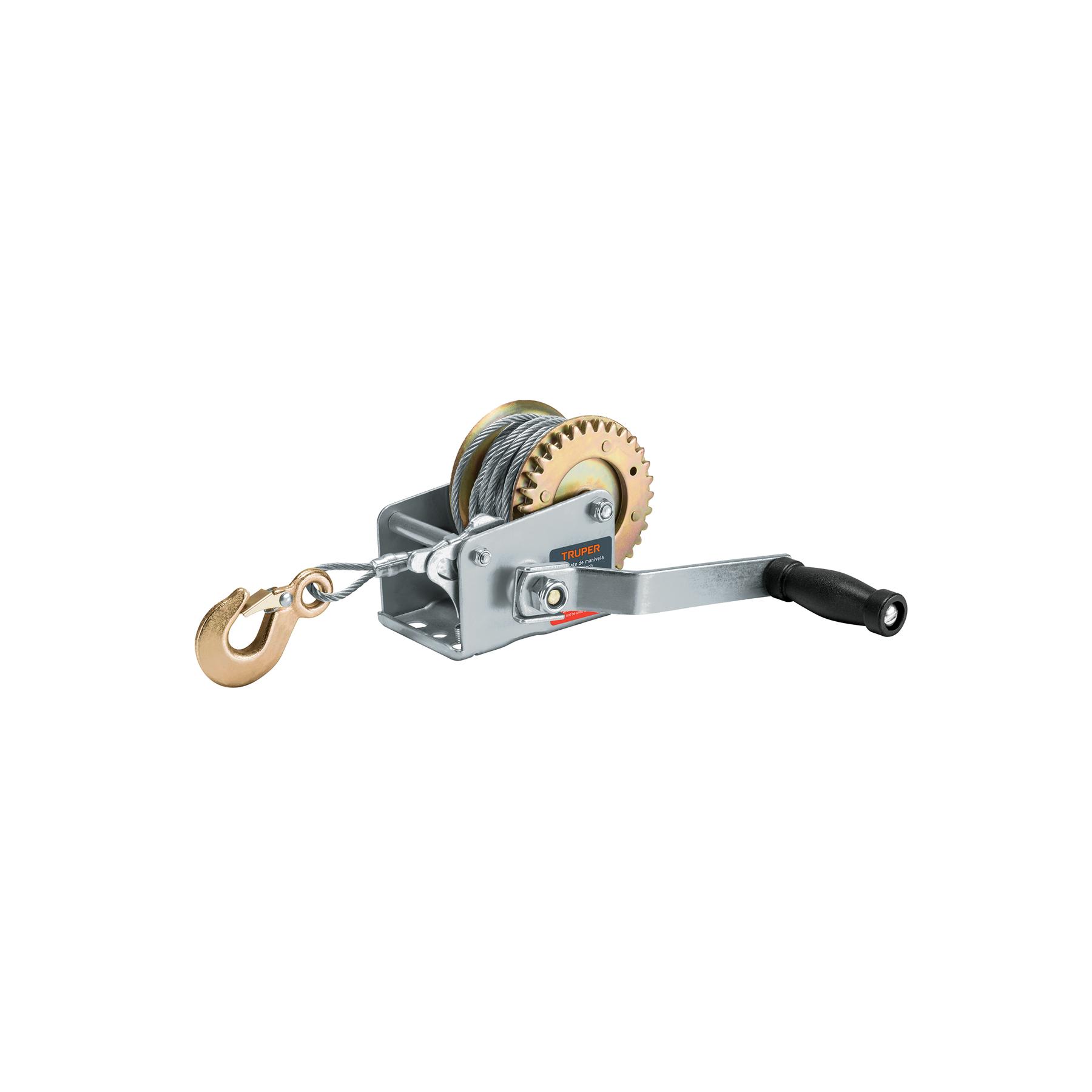 MALACATE DE MANIVELA 300 KG CON CABLE, TRUPER