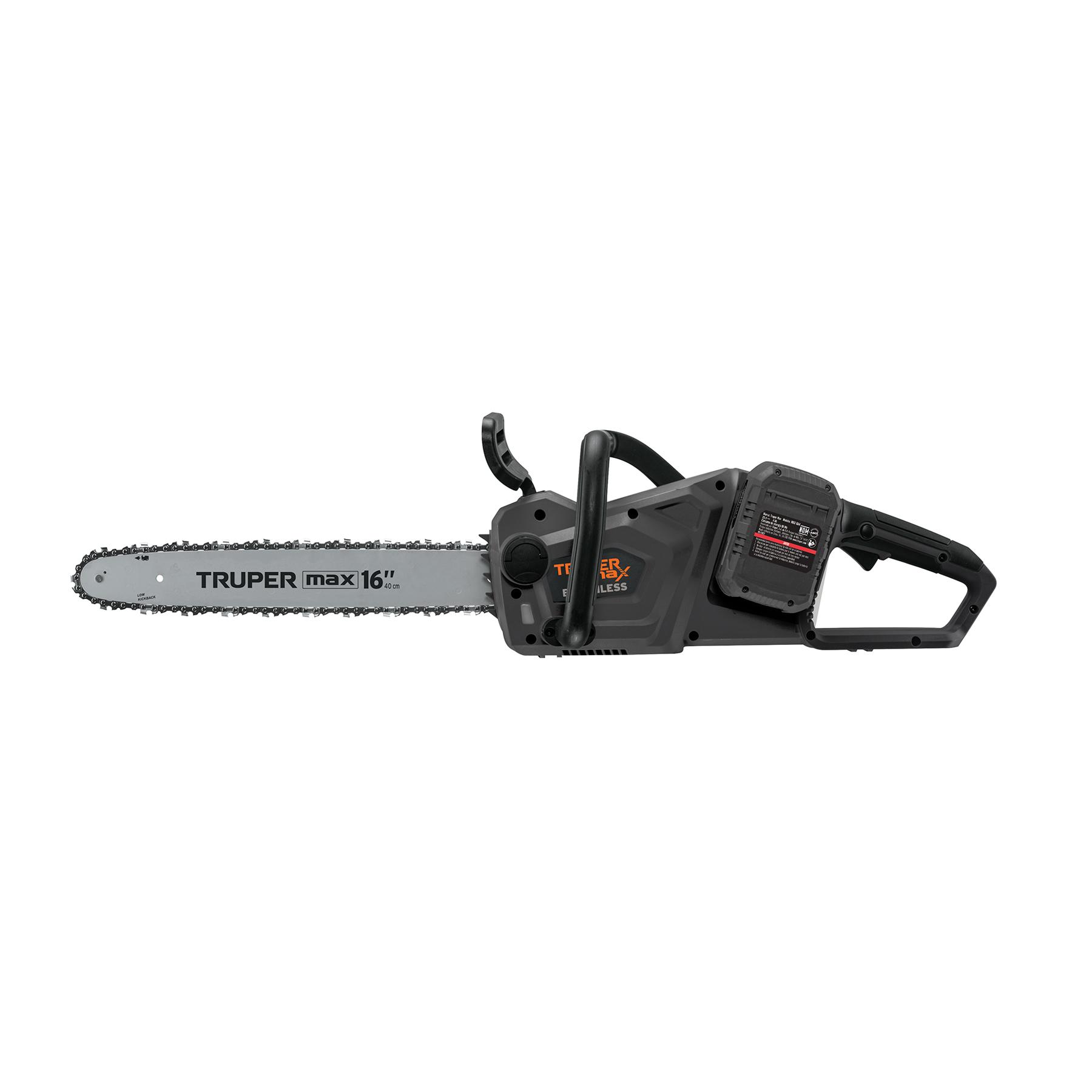 MOTOSIERRA INALÁMBRICA 40V, SIN CARBONES, TRUPER MAX
