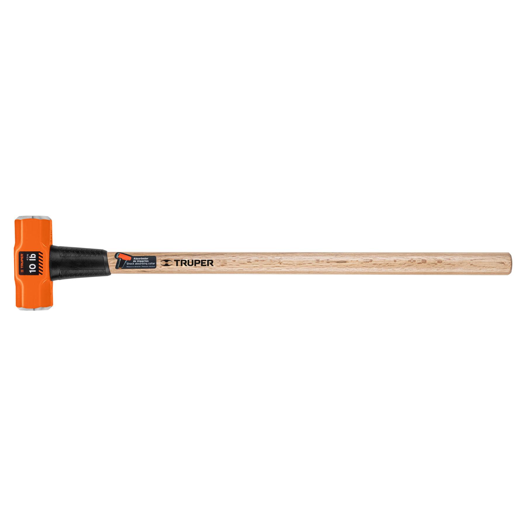 "MARRO OCTAGONAL 10 LB, MANGO DE MADERA 36"", TRUPER"