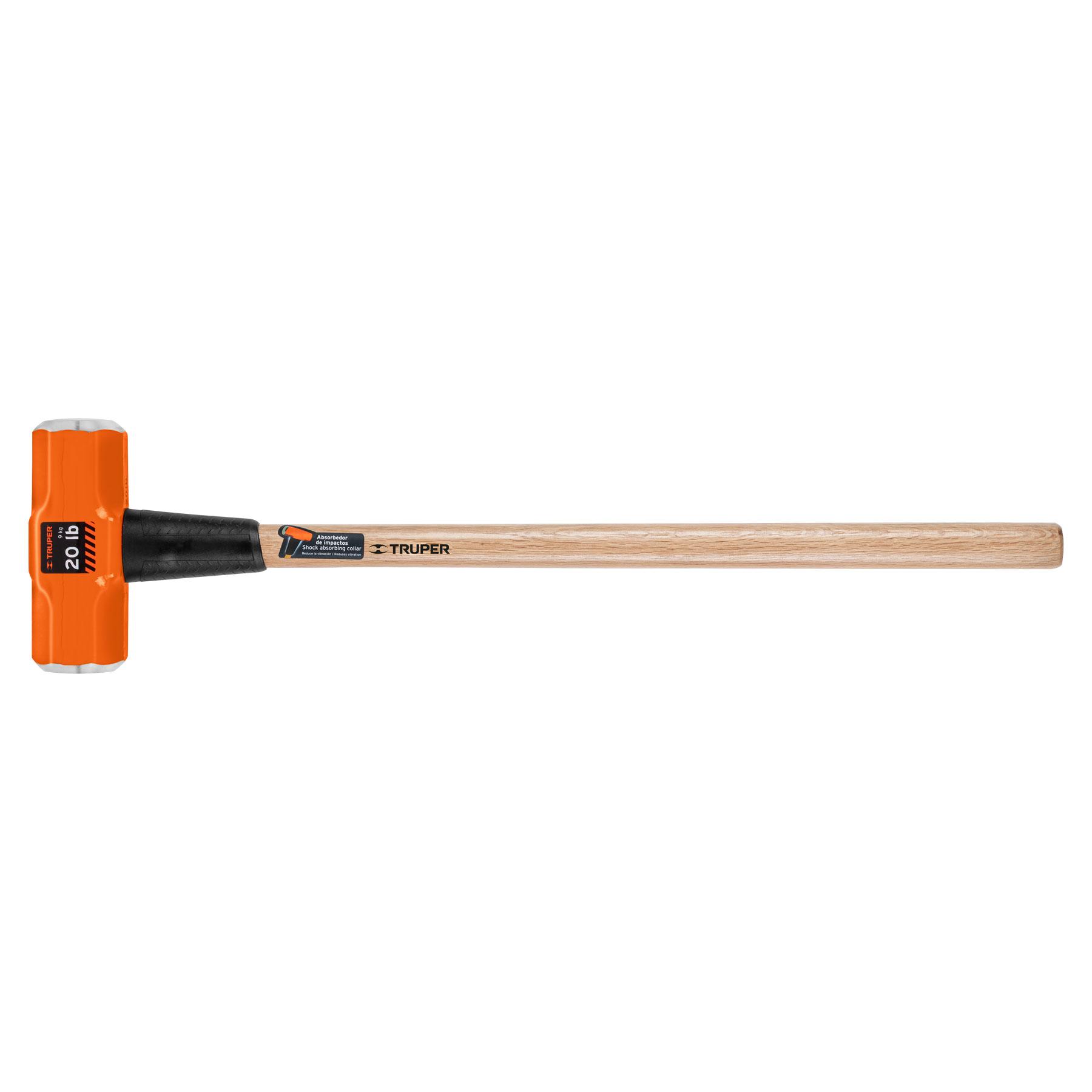 "MARRO OCTAGONAL 20 LB, MANGO DE MADERA 36"", TRUPER"