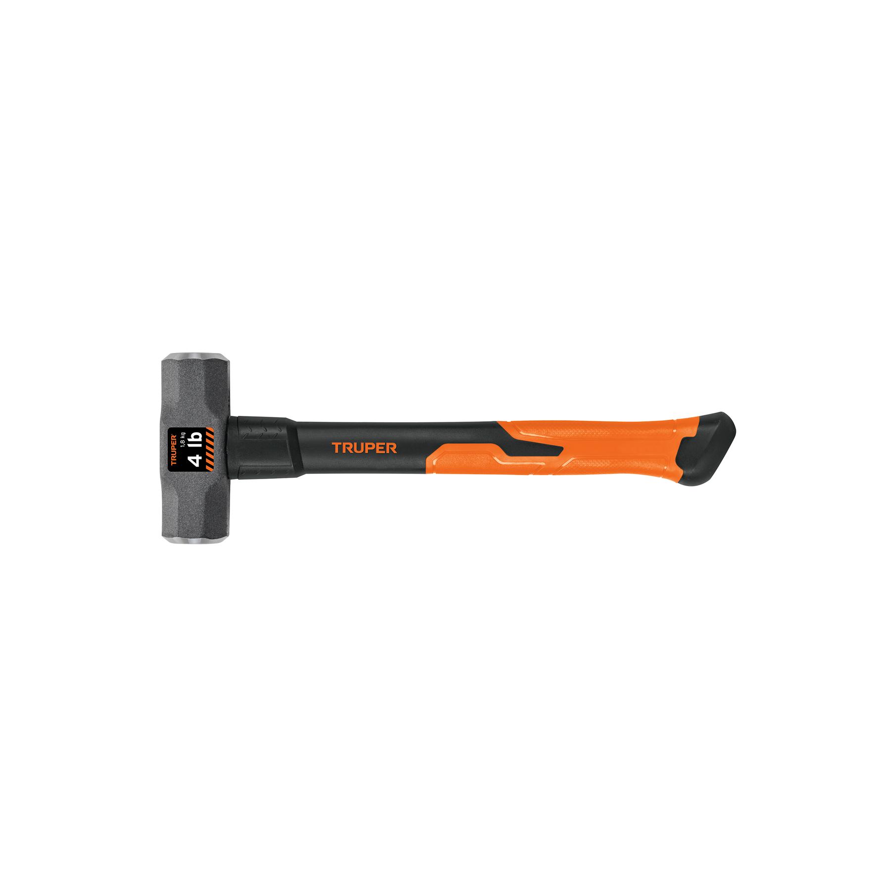 "MARRO OCTAGONAL 4 LB, MANGO DE FIBRA DE VIDRIO 14"", TRUPER"
