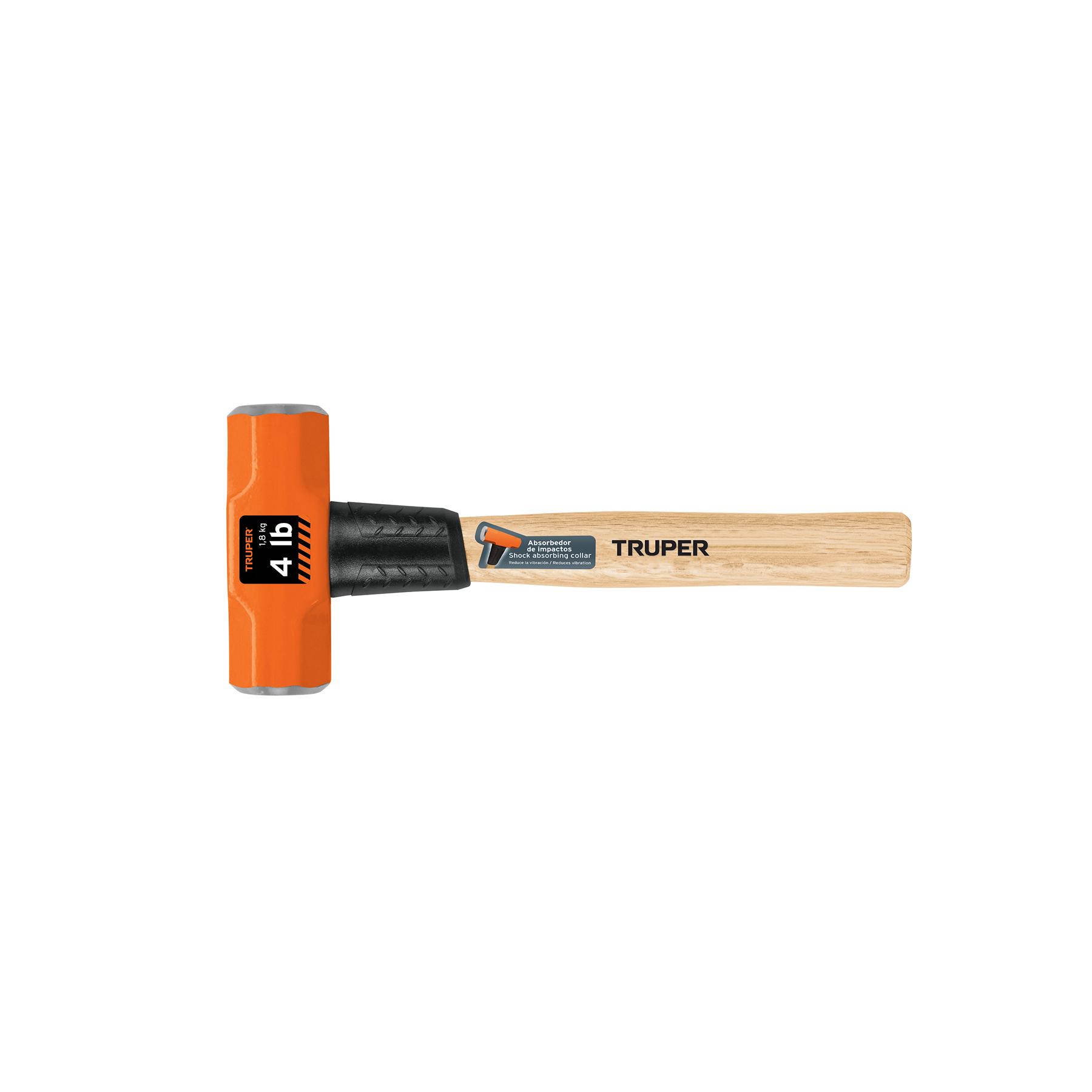 "MARRO OCTAGONAL 4 LB, MANGO DE MADERA 12"", TRUPER"