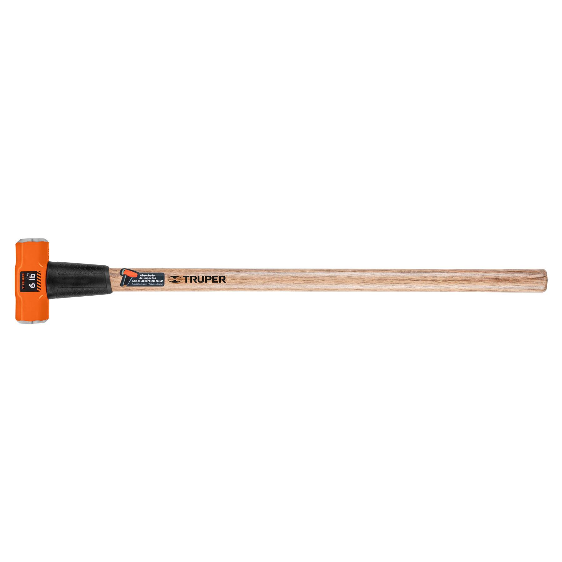 "MARRO OCTAGONAL 6 LB, MANGO DE MADERA 36"", TRUPER"