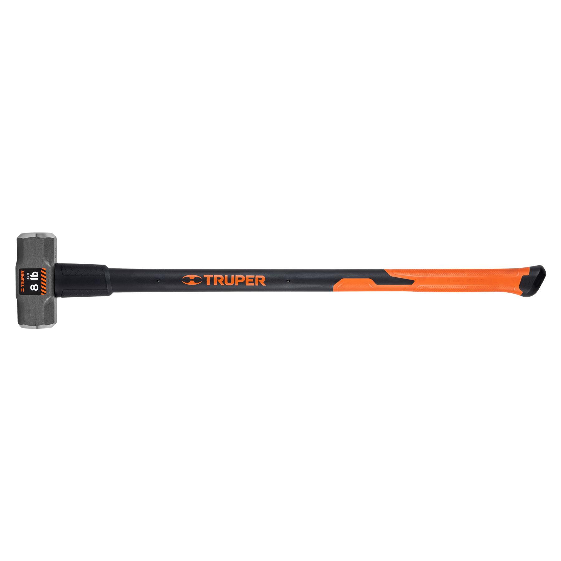 "MARRO OCTAGONAL 8 LB, MANGO FIBRA DE VIDRIO 36"", TRUPER"