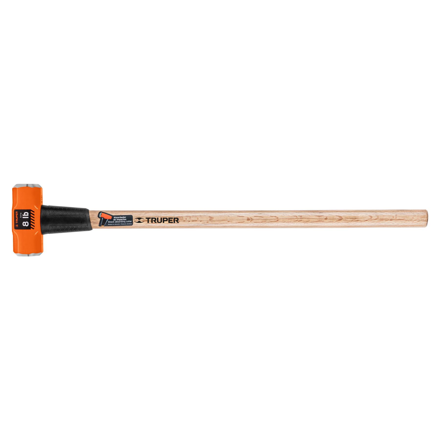 "MARRO OCTAGONAL 8 LB, MANGO DE MADERA 36"", TRUPER"