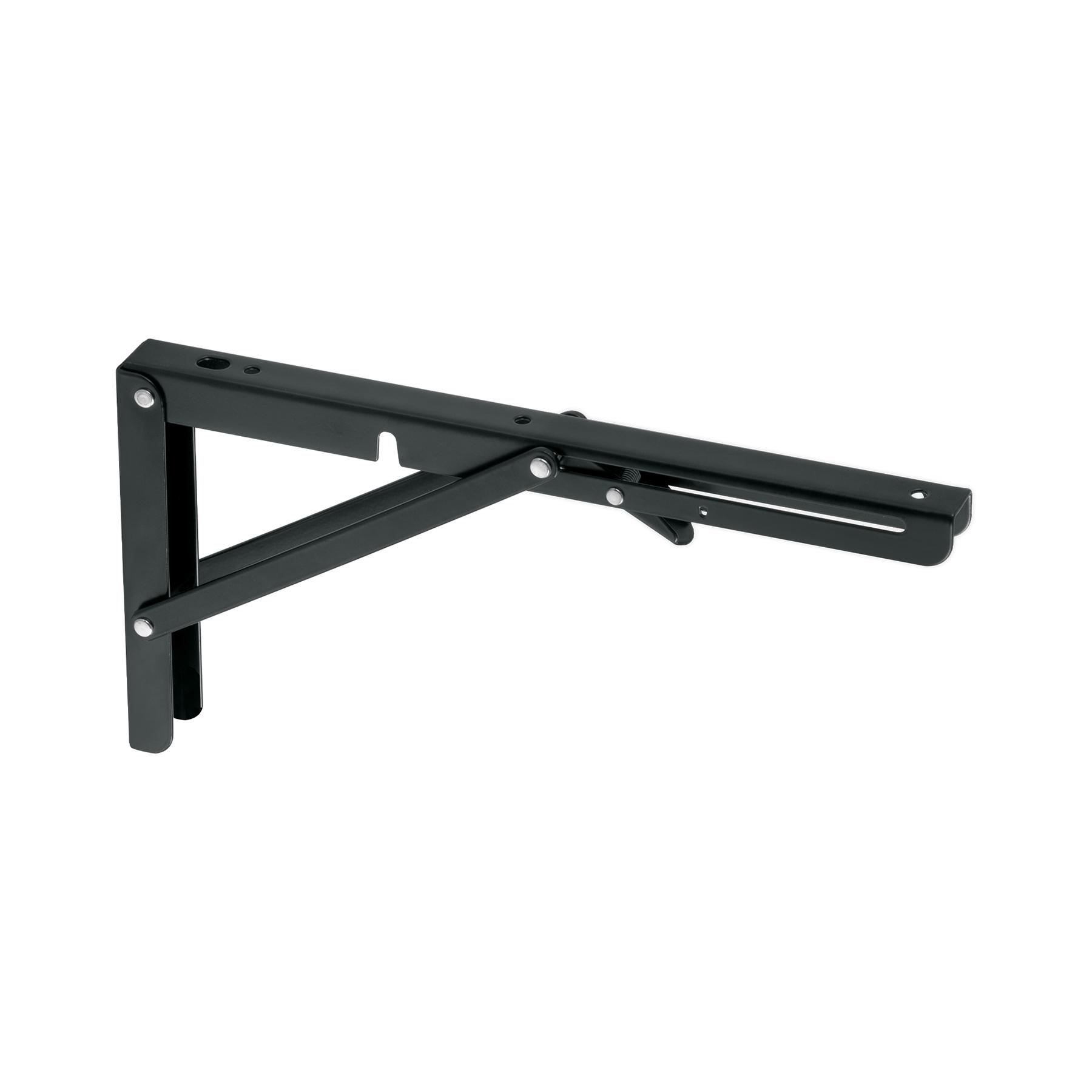 "MÉNSULA PLEGABLE DE ACERO NEGRA 6"" X 12"", FIERO"