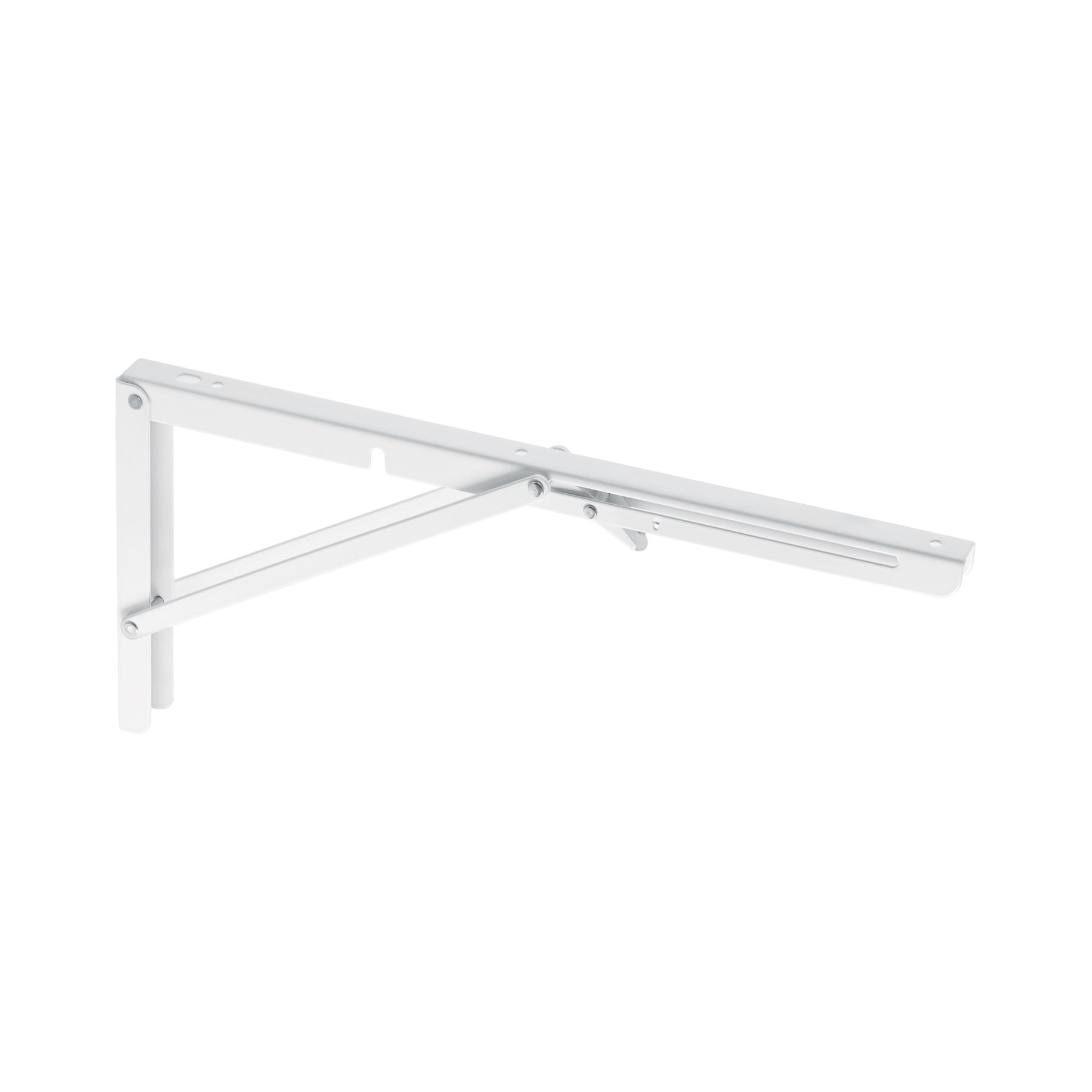 "MÉNSULA PLEGABLE DE ACERO BLANCA 8"" X 16"", FIERO"
