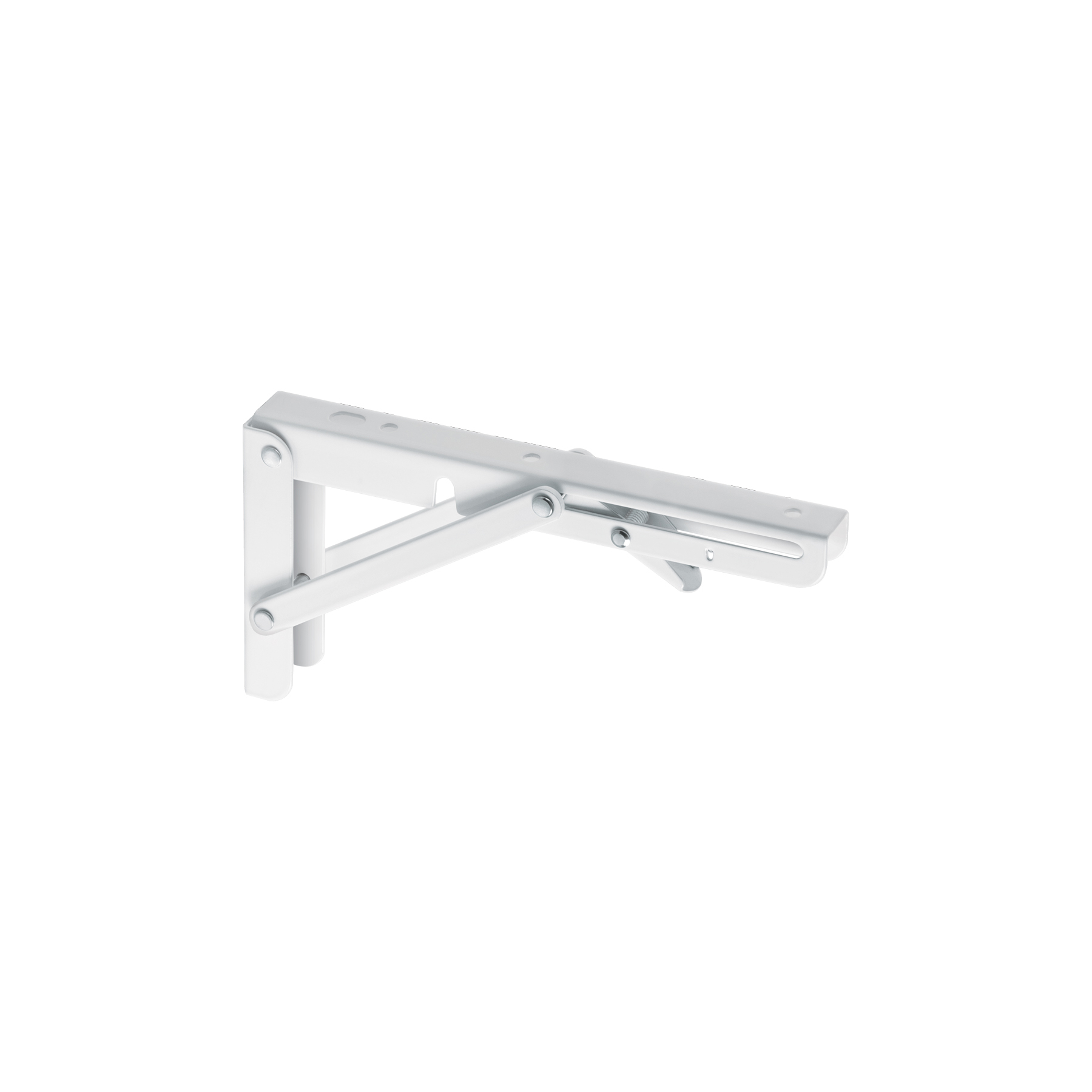 "MÉNSULA PLEGABLE DE ACERO BLANCA 4"" X 8"""