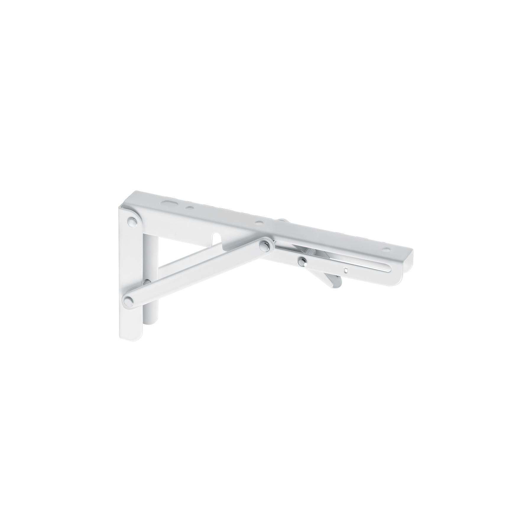 "MÉNSULA PLEGABLE DE ACERO BLANCA 4"" X 8"", FIERO"