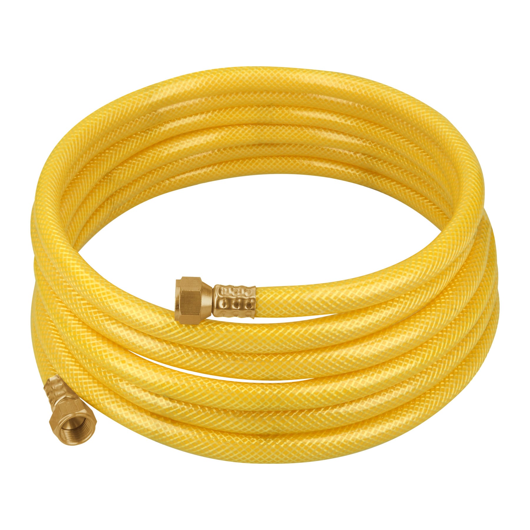 MANGUERA PARA GAS 3/8' FLEXIBLE AMARILLA DE 4 M, C/CONEXIÓN