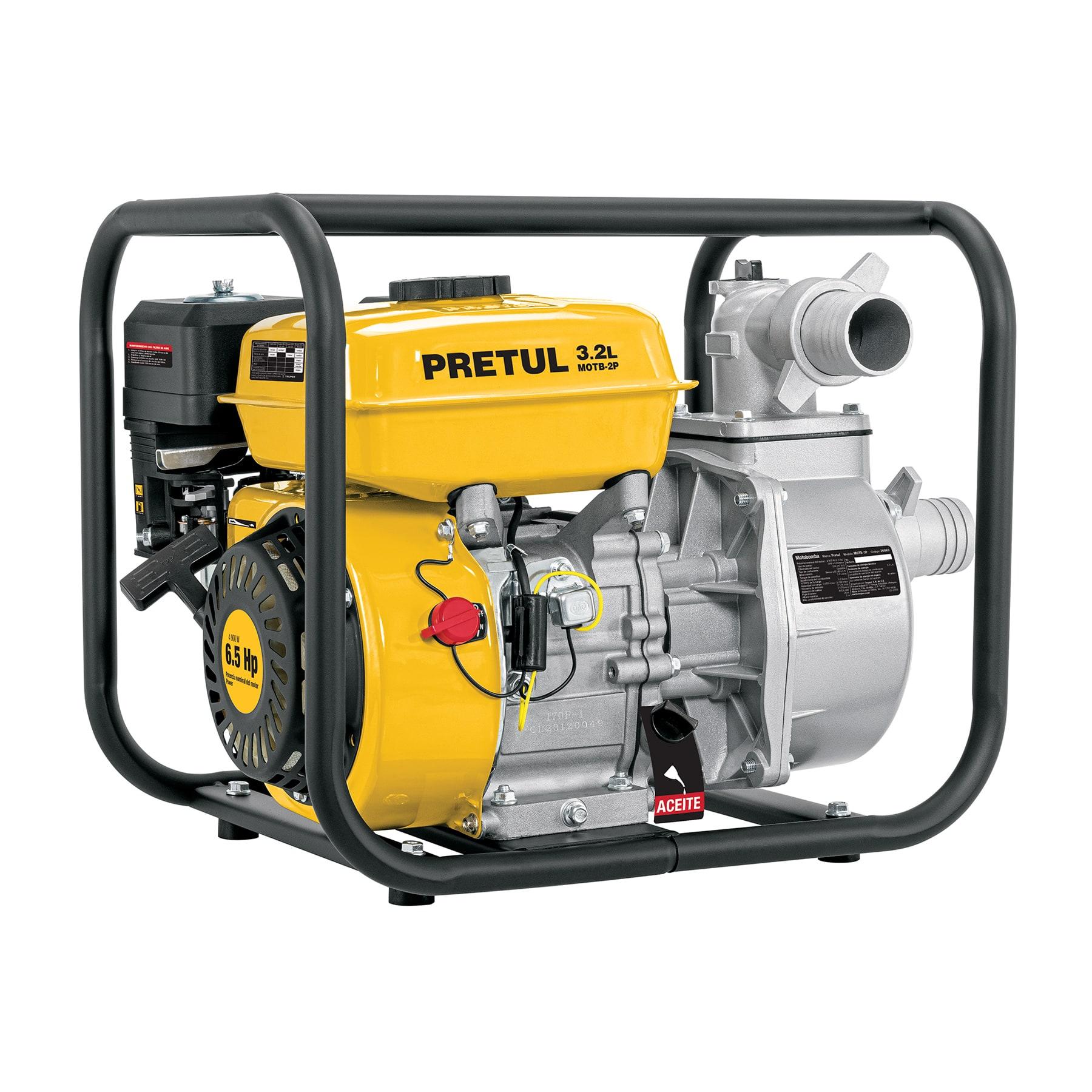 "MOTOBOMBA AUTOCEBANTE 2""X2"", GAS. 6-1/2HP, AGRÍCOLA, PRETUL"