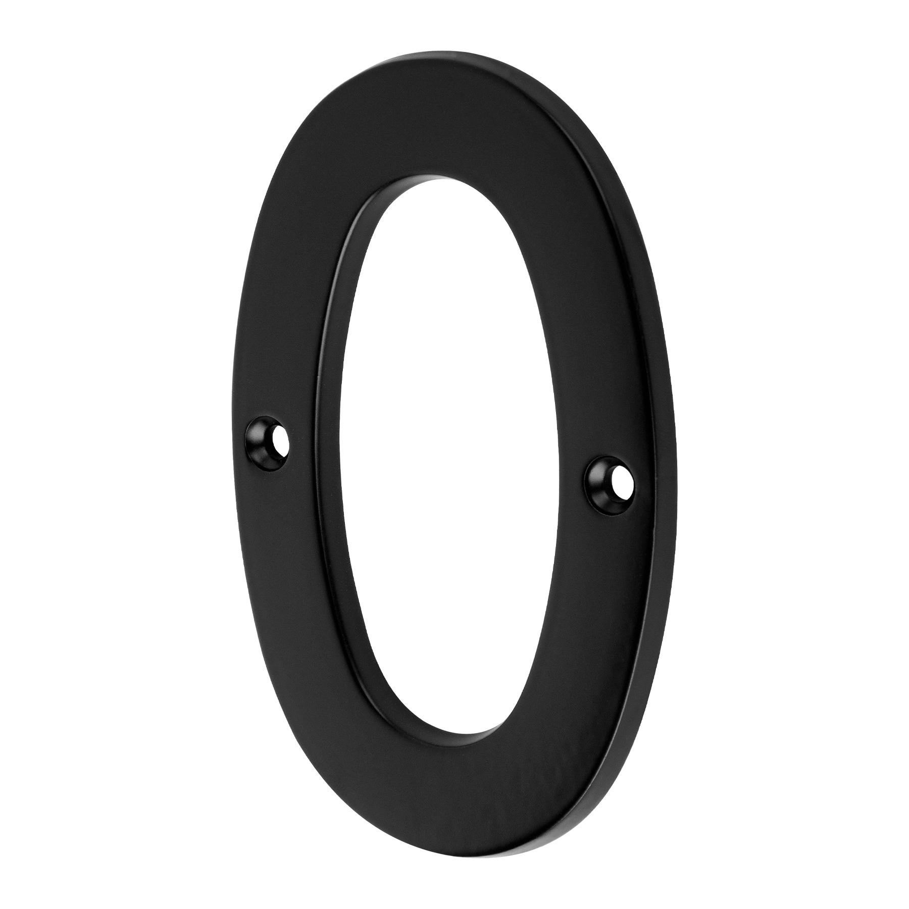 NÚMERO 0 DE LATÓN SÓLIDO 4', NEGRO,  HERMEX