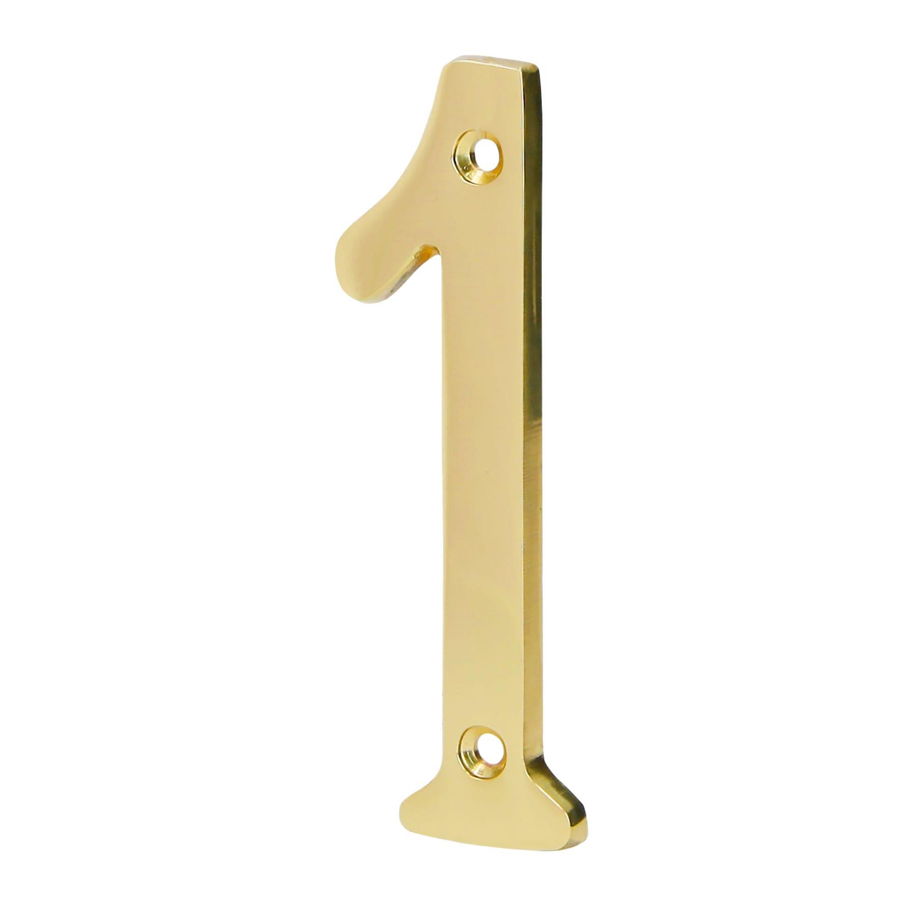 NÚMERO 1 DE LATÓN SÓLIDO 4', HERMEX