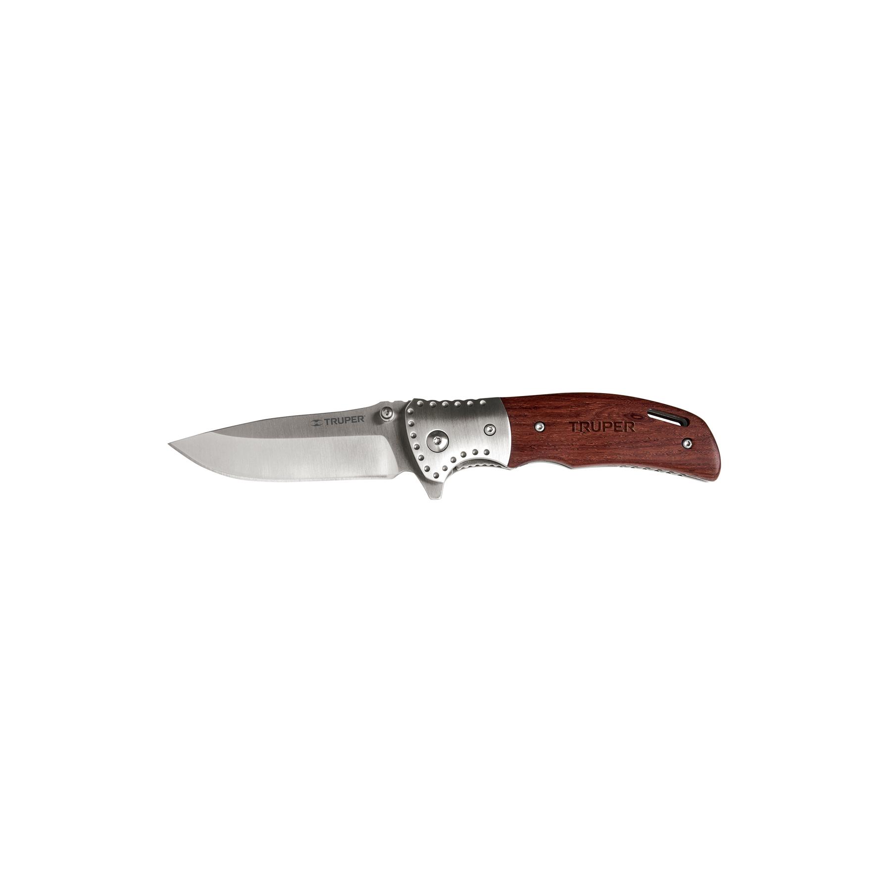 "NAVAJA ABATIBLE 4-1/2"" MANGO DE MADERA, TRUPER"