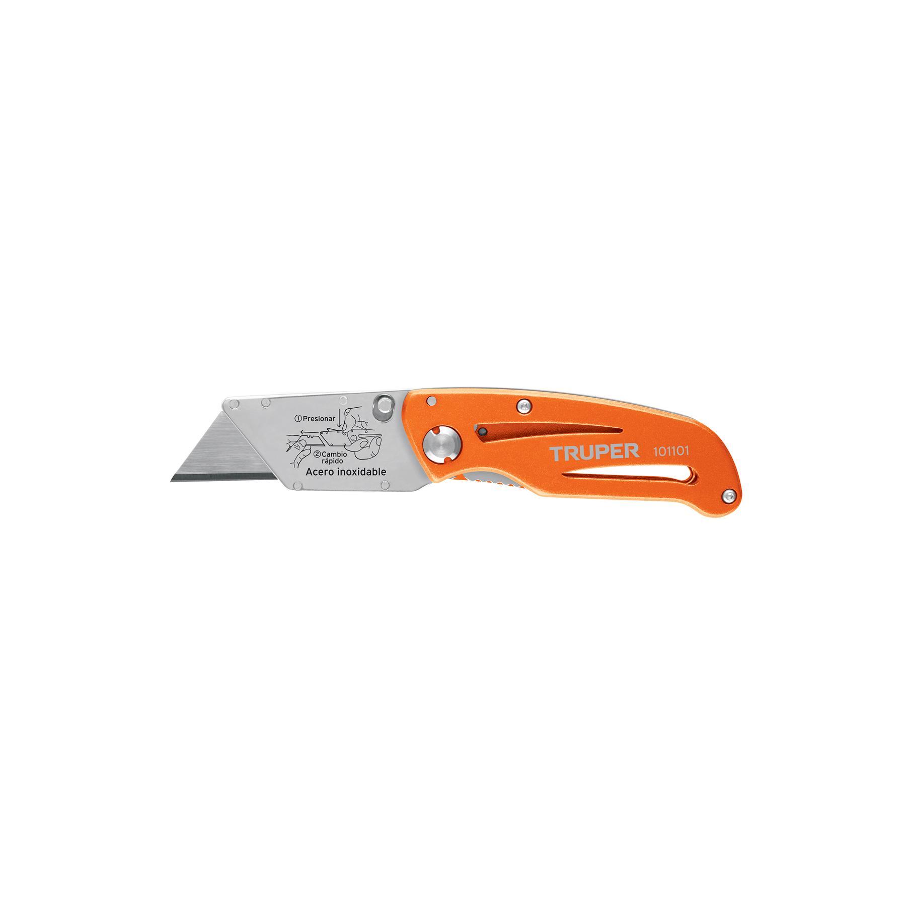 "NAVAJA ABATIBLE 6"" CUERPO DE ALUMINIO Y ACERO INOX, TRUPER"