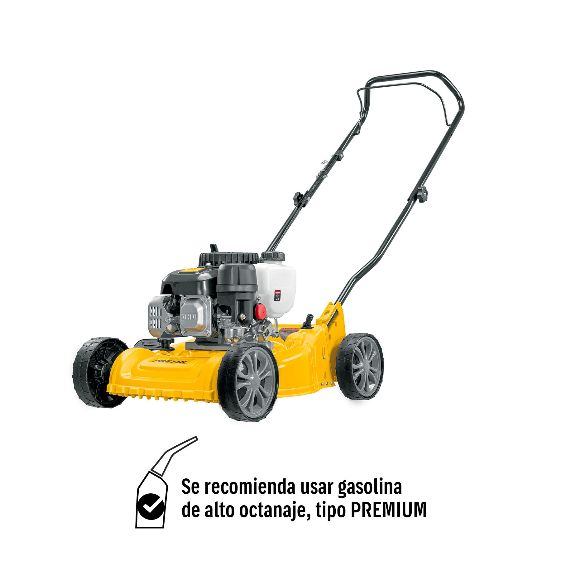 "PODADORA CON MOTOR A GASOLINA DE 3 HP, 16"" DE CORTE, PRETUL"