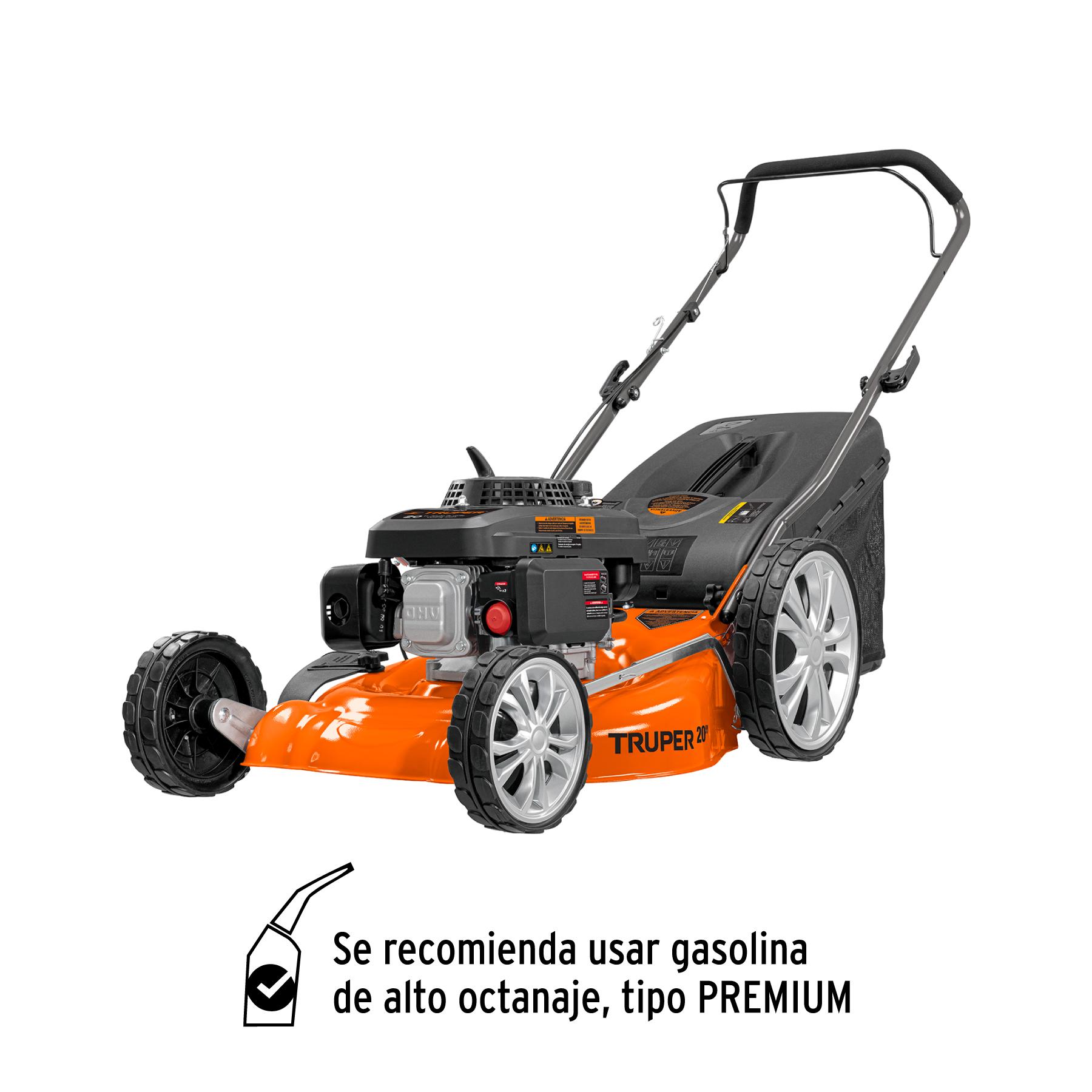 "PODADORA CON MOTOR A GASOLINA DE 5 HP, 20"" DE CORTE, TRUPER"