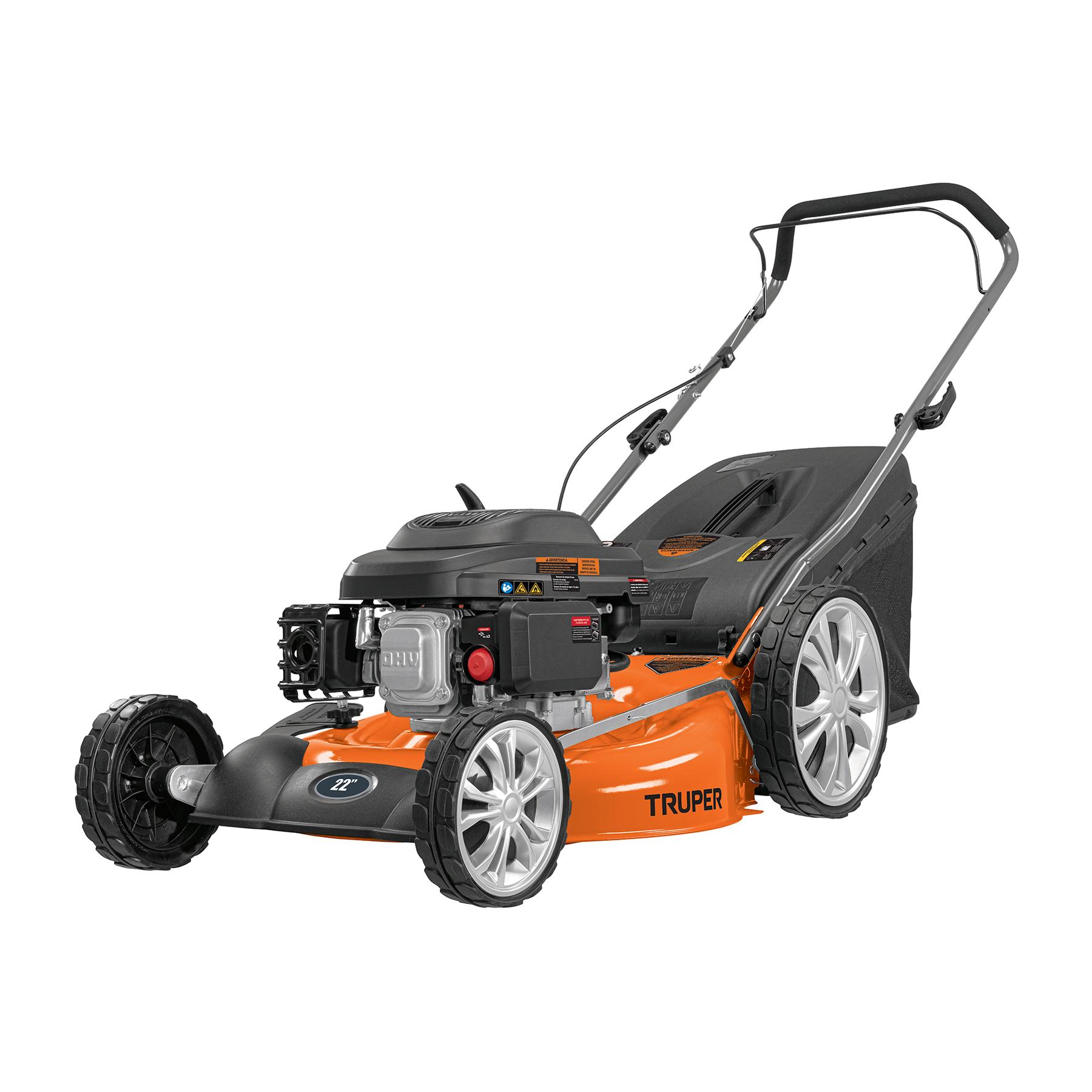 "PODADORA CON MOTOR A GASOLINA DE 6 HP, 22"" DE CORTE, TRUPER"