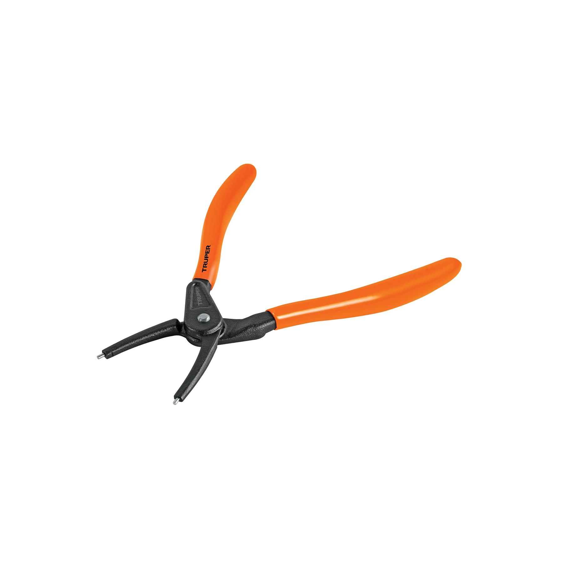 "PINZA PUNTA RECTA 7"" PARA CERRAR ANILLOS, MANGO DE PVC"