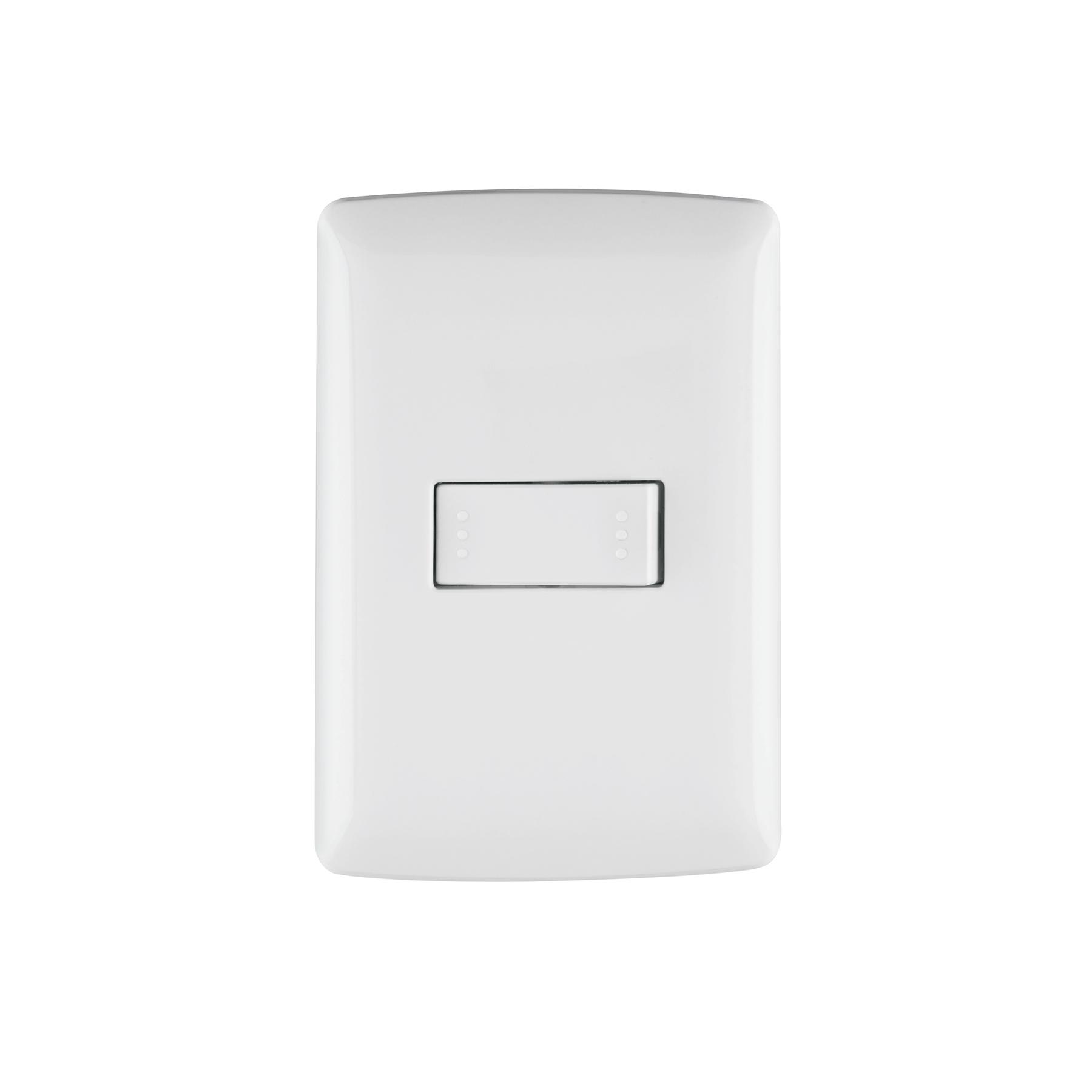 PLACA ARMADA 1 INTERRUPTOR ESCALERA, BLANCO, LÍNEA ITALIANA