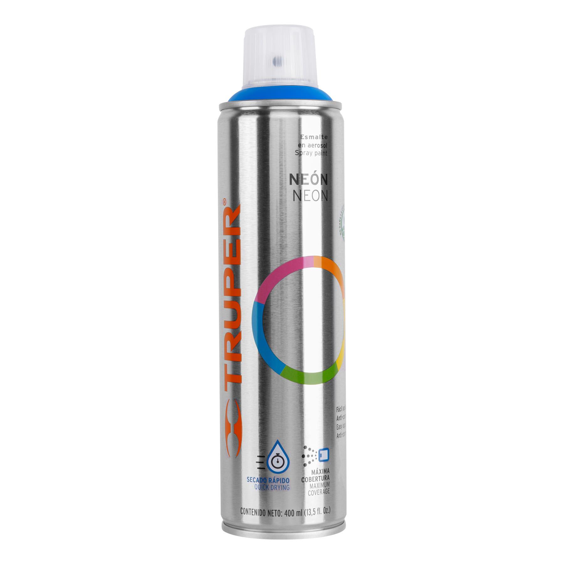 PINTURA EN AEROSOL, AZUL NEÓN, BOTE ESBELTO, 400 ML