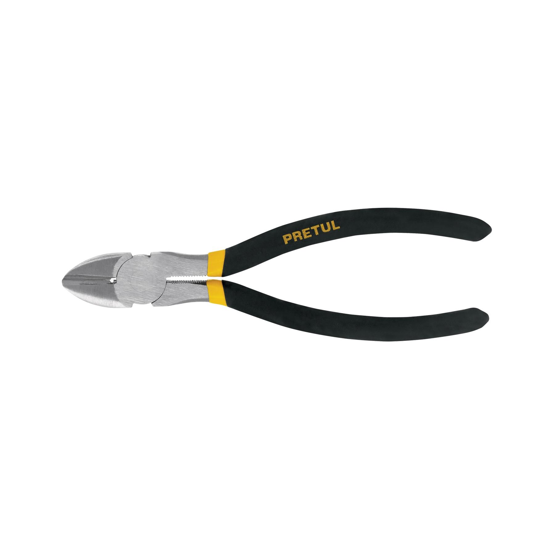 "PINZA DE CORTE DIAGONAL 6"" MANGO DE PVC, PRETUL"