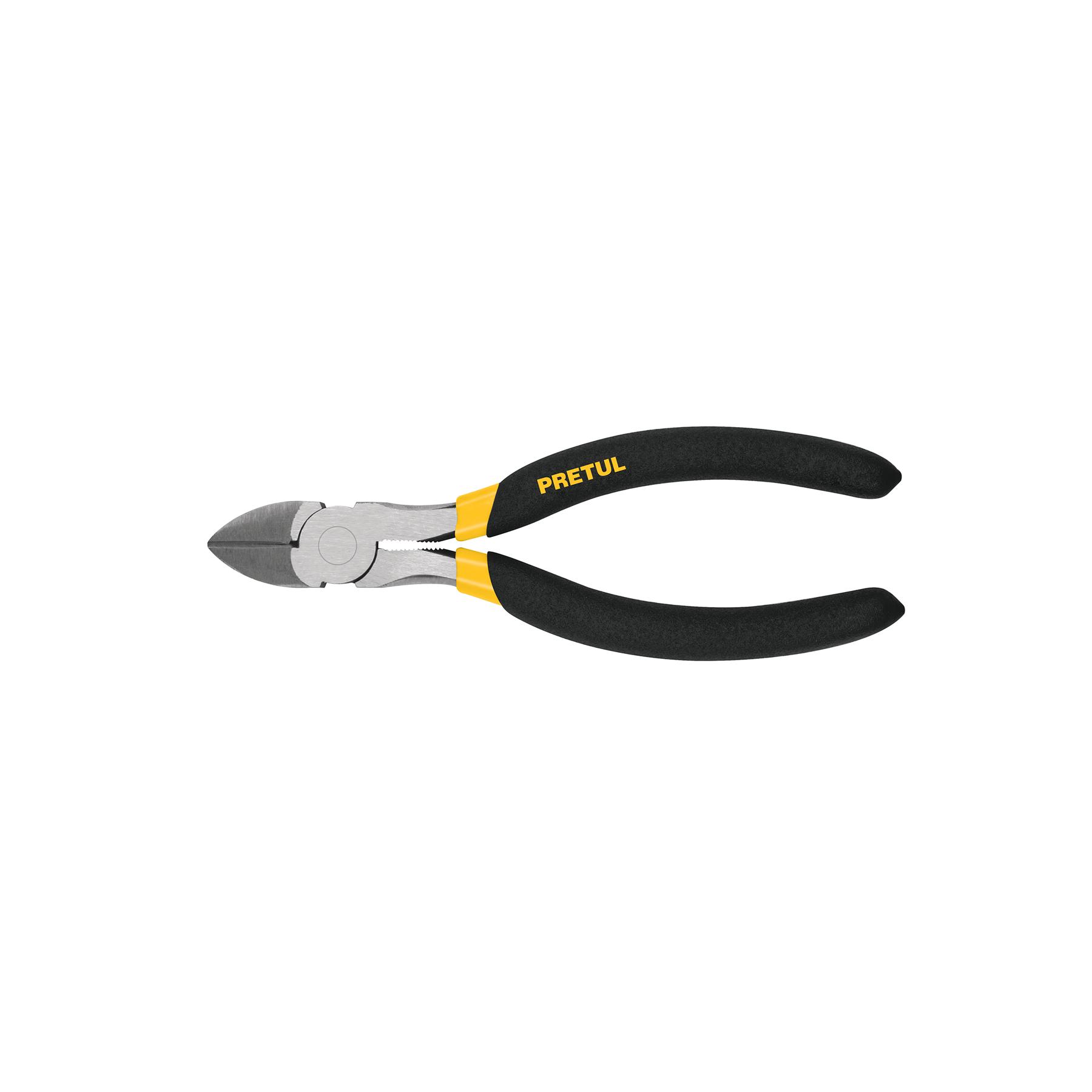 "PINZA DE CORTE DIAGONAL 6"" MANGO DE VINIL, A GRANEL, PRETUL"