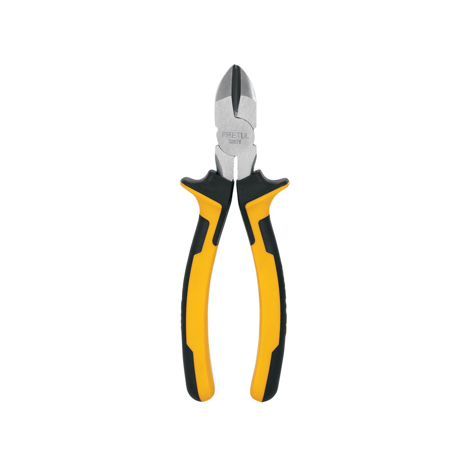 "PINZA DE CORTE DIAGONAL 7"" MANGO COMFORT GRIP, PRETUL"