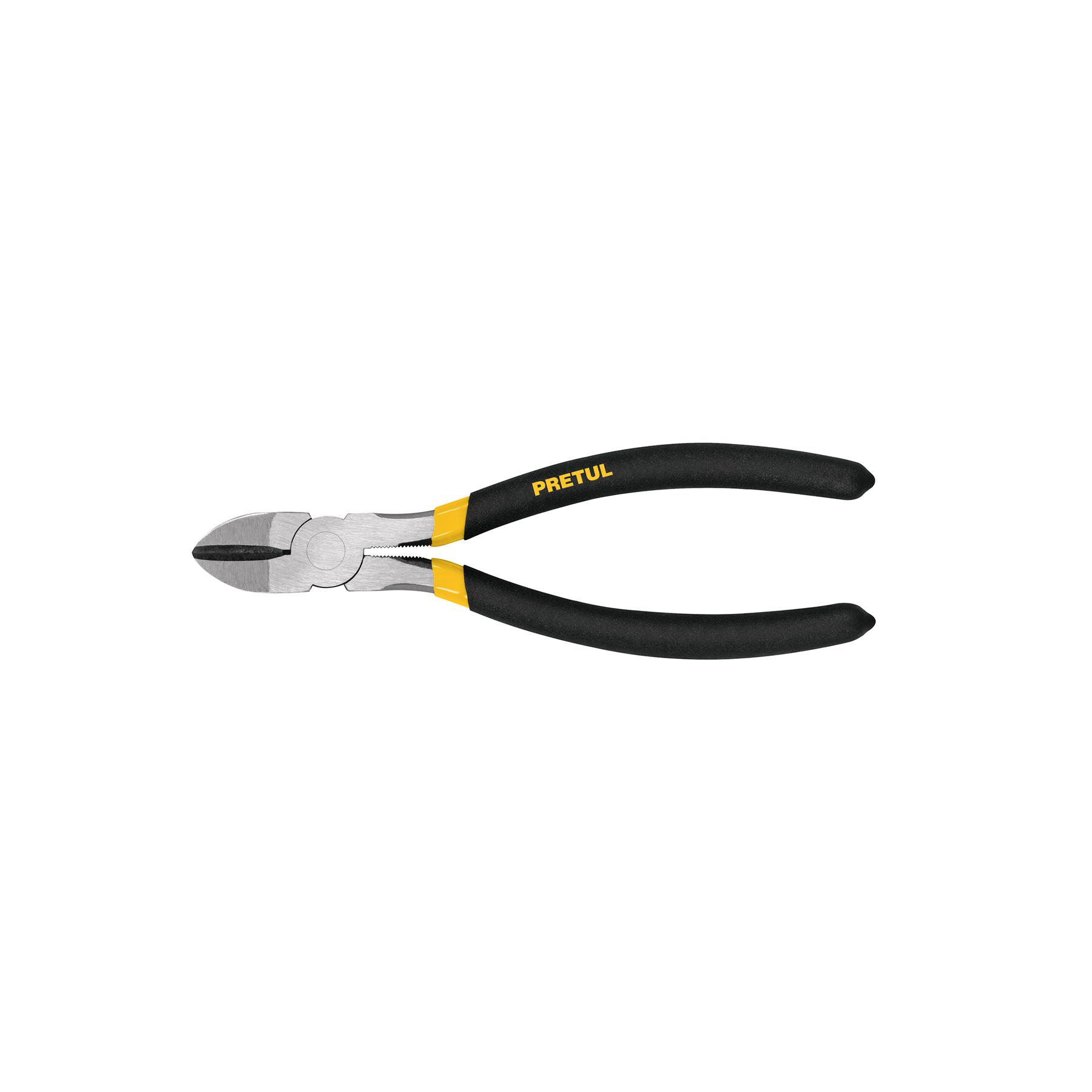 "PINZA DE CORTE DIAGONAL 8"" MANGO DE PVC, PRETUL"