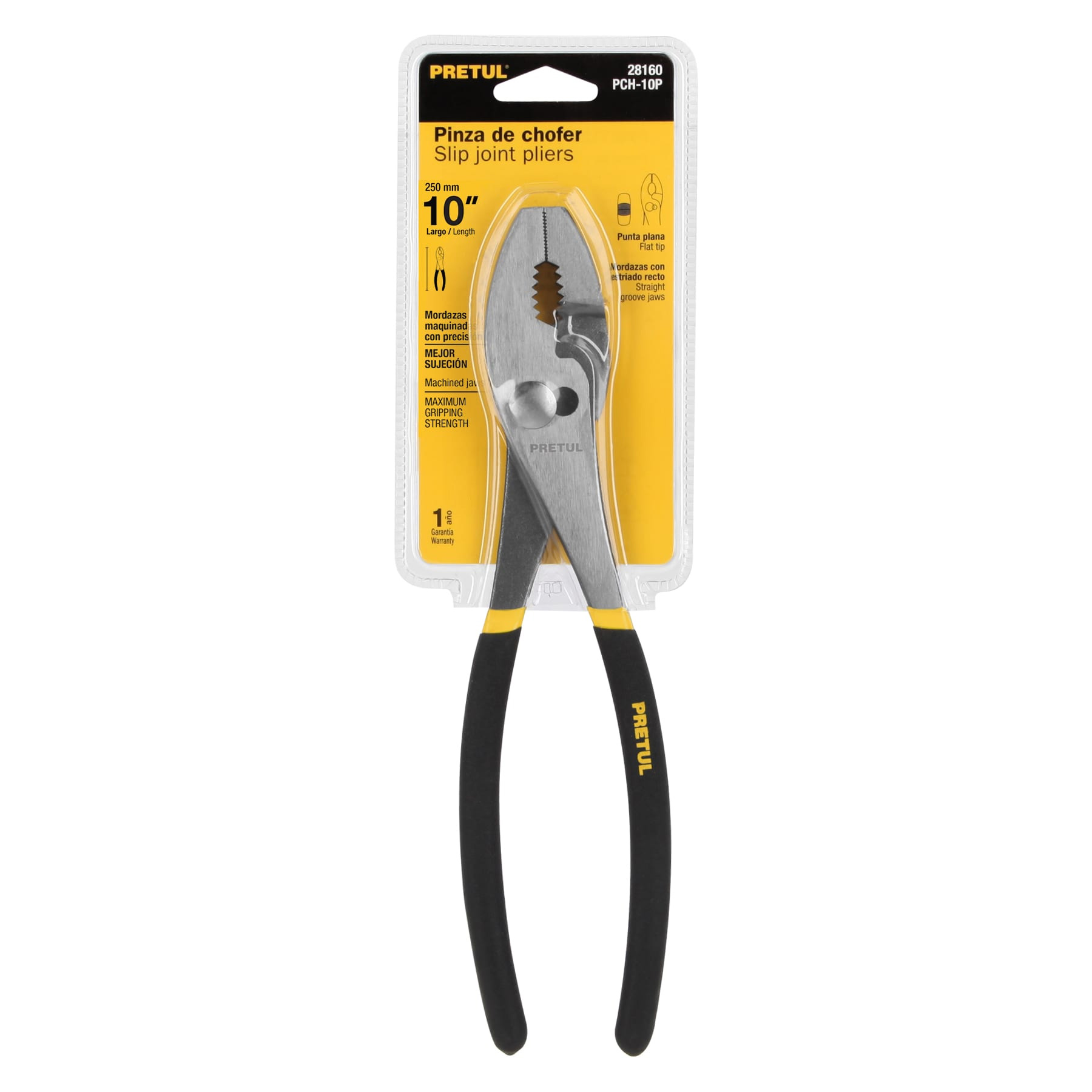 PINZA DE CHOFER 10' MANGO DE VINIL, PRETUL