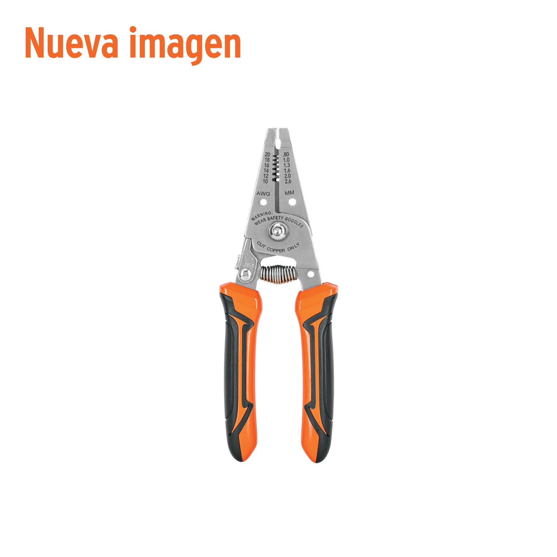 "PINZA 6"" PELA CABLES, 20 A 10 AWG, TRUPER"