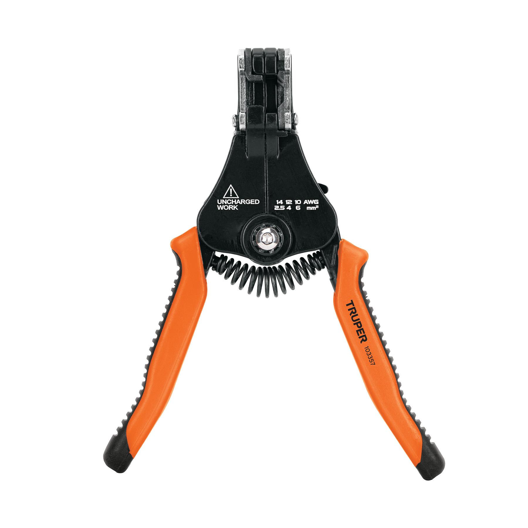 "PINZA 6.5"" PELA CABLES AUTOMÁTICA, 14 A 10 AWG, TRUPER"